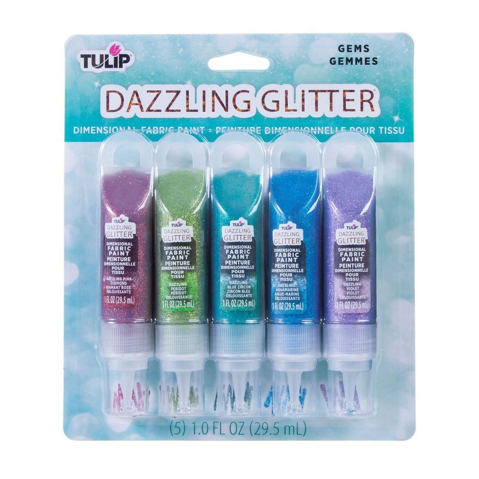 Tulip • Dimensional fabric paint dazzling glitters Gems  