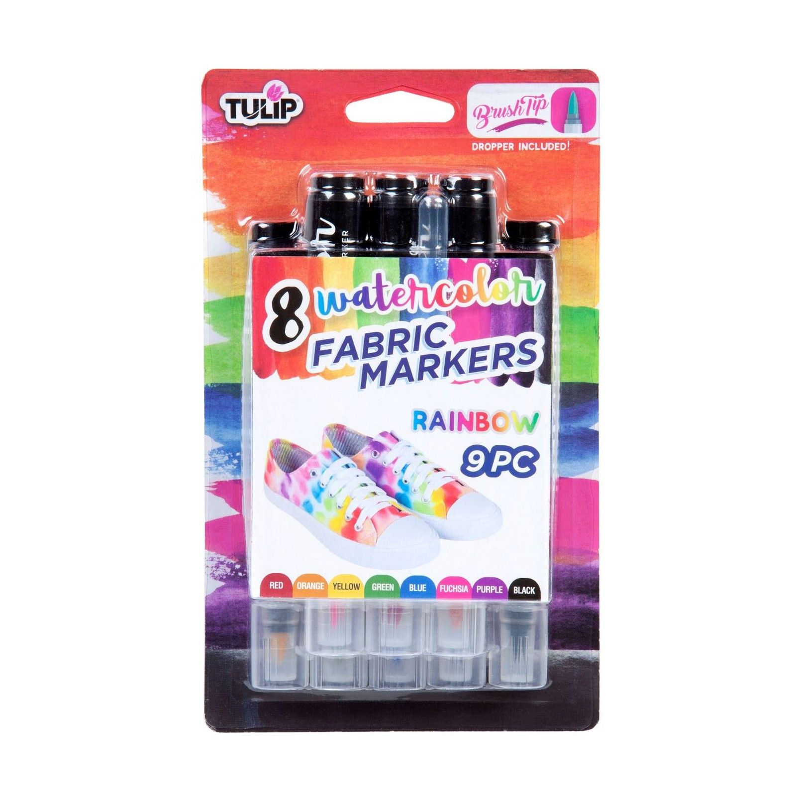 Tulip • Watercolour fabric markers Rainbow 8pcs