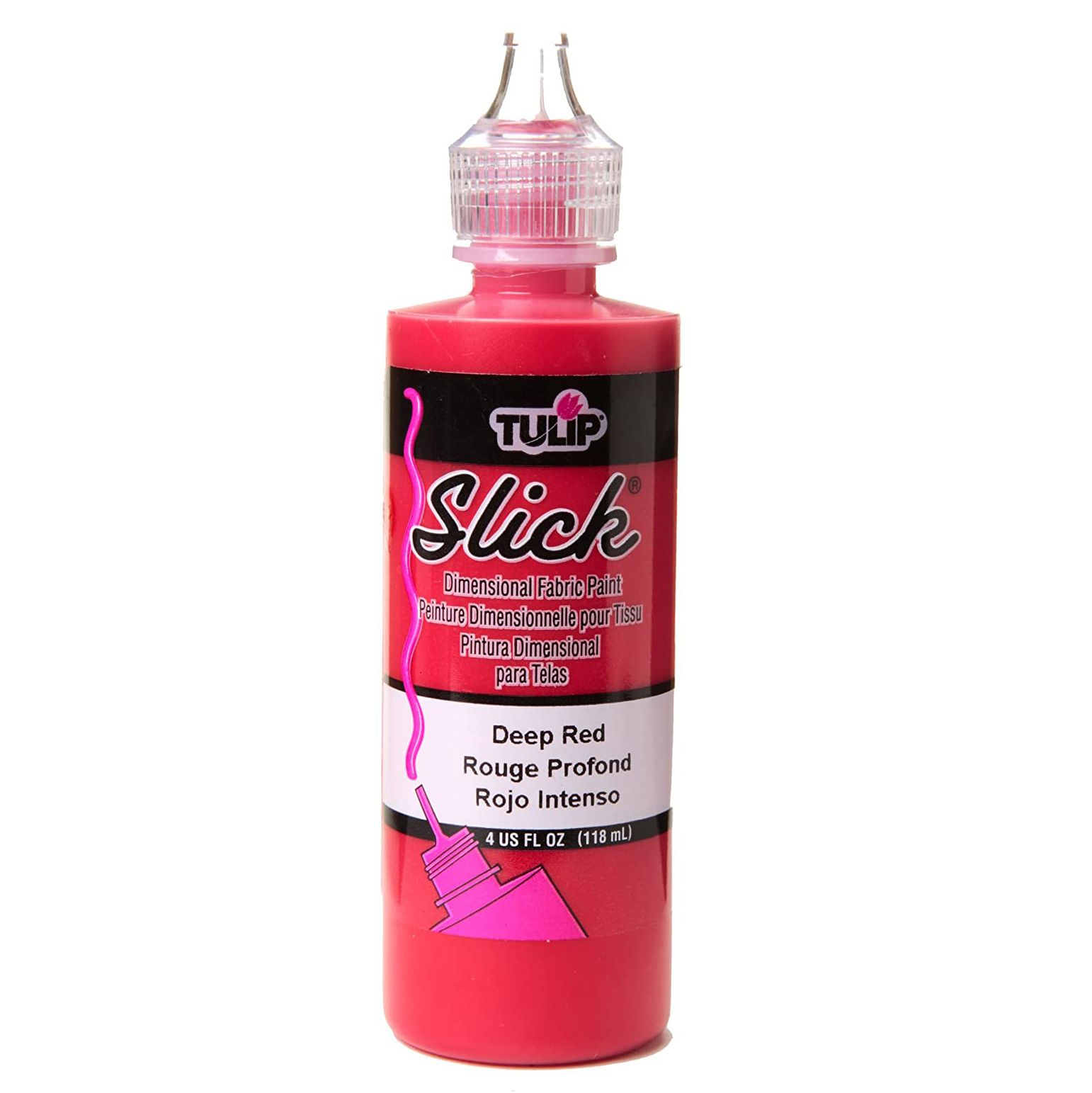 Deep Red Slick Tulip Dimensional Fabric Paint 4oz 