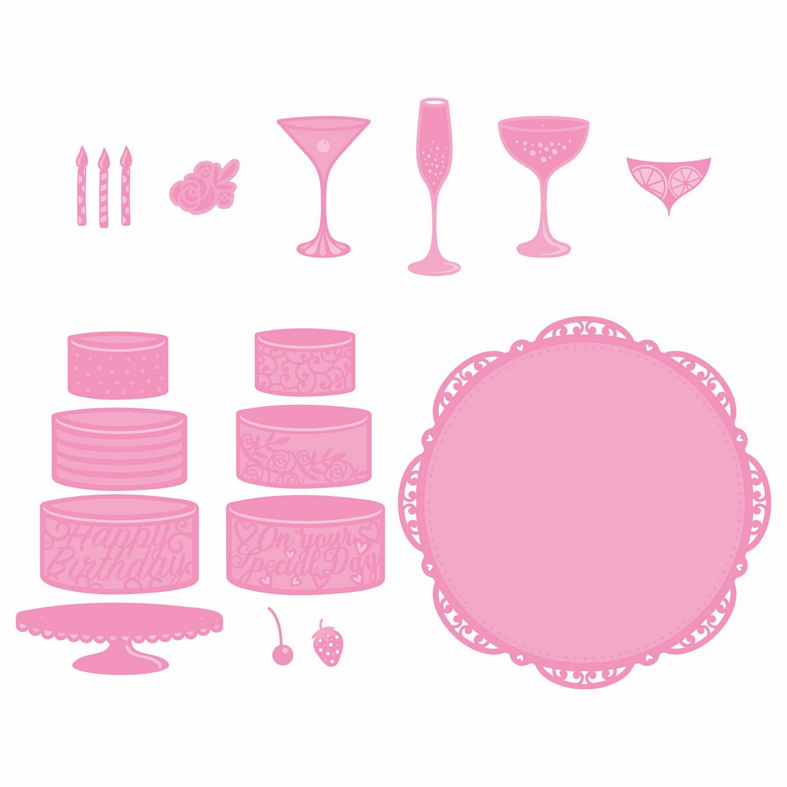 Tonic Studios • Dimensions die set Cocktails & cake