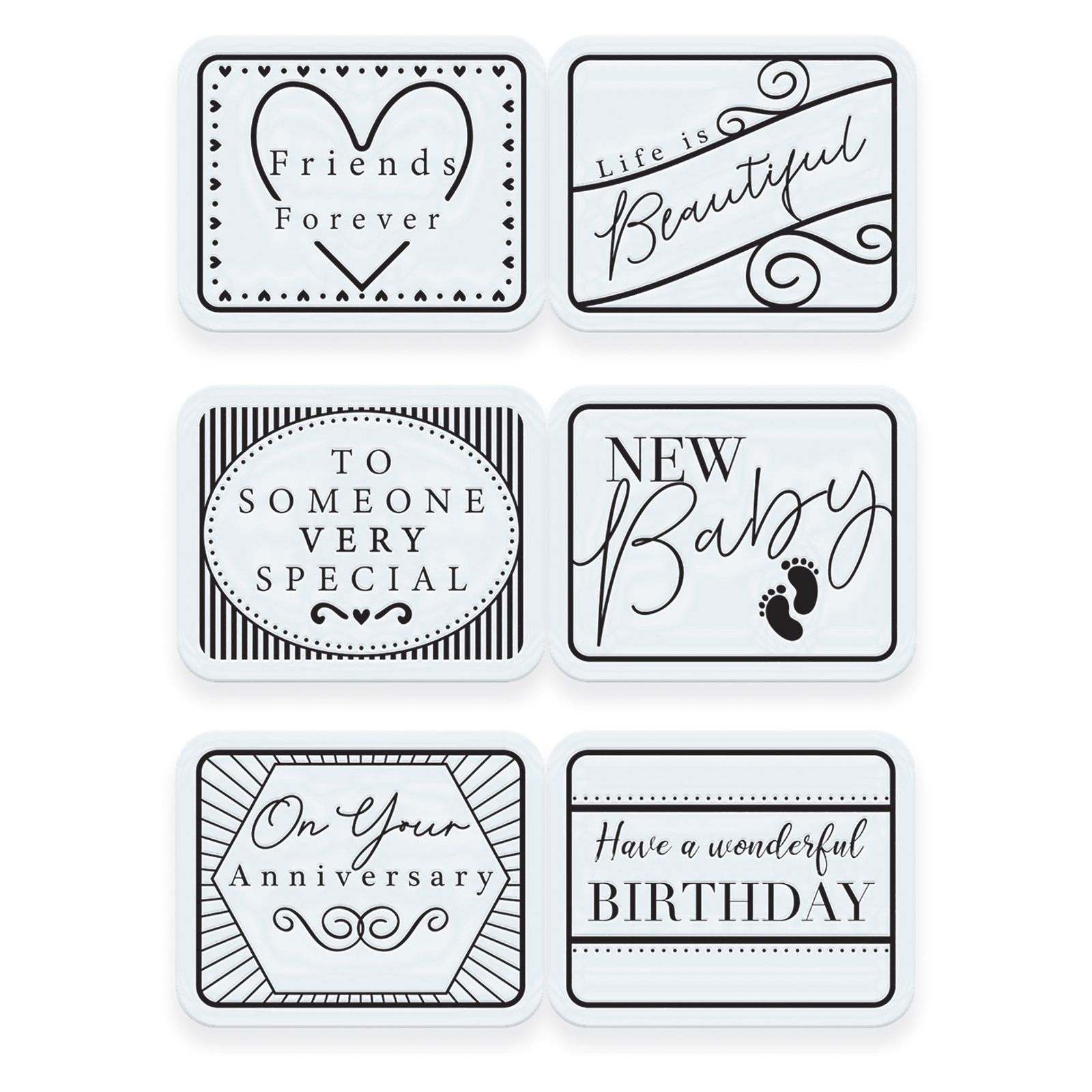 Tonic Studios • Essentials simply stamped stamp set Rectangular sentiment