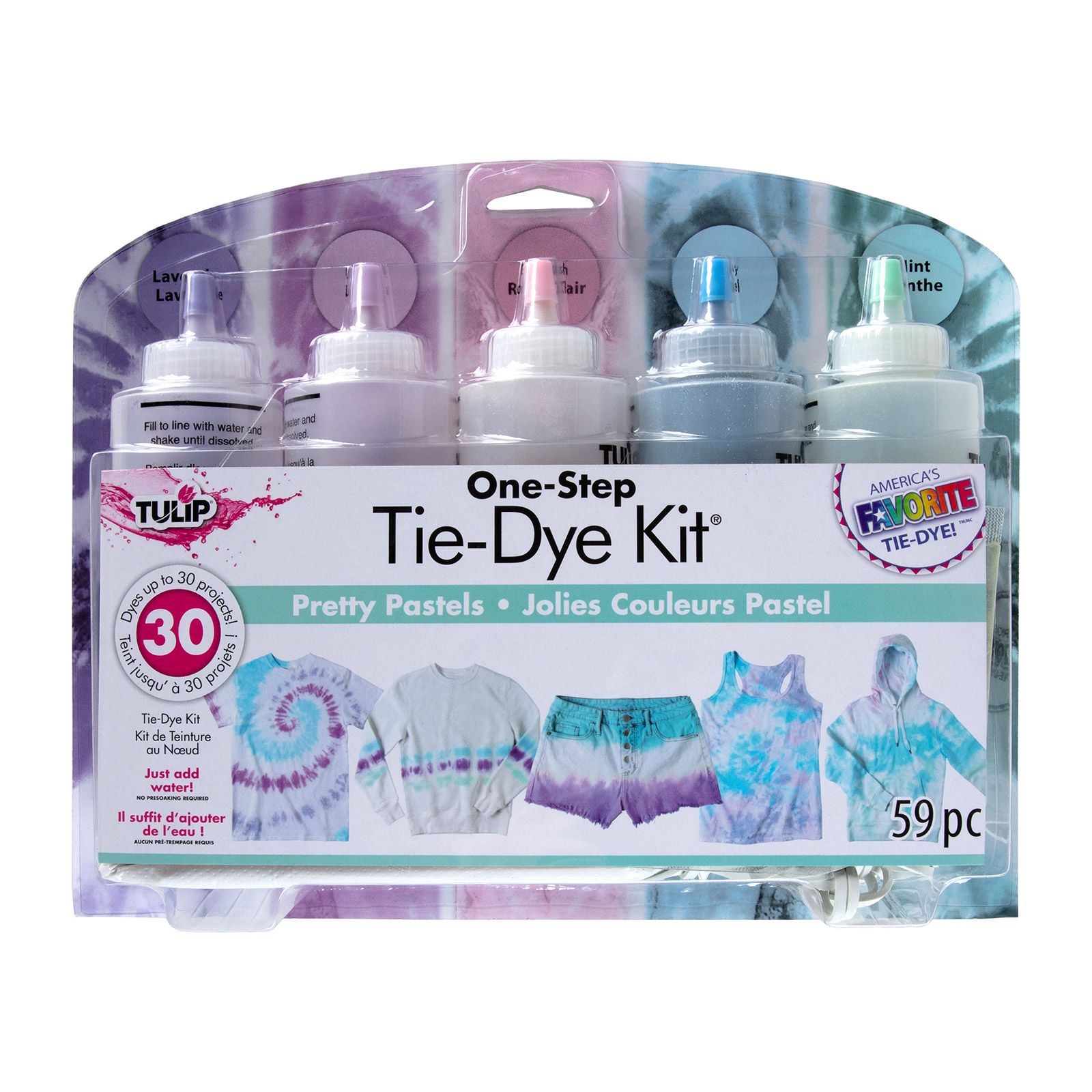 Tulip one-step tie dye • Tie dye kit 5 colors Pretty pastels