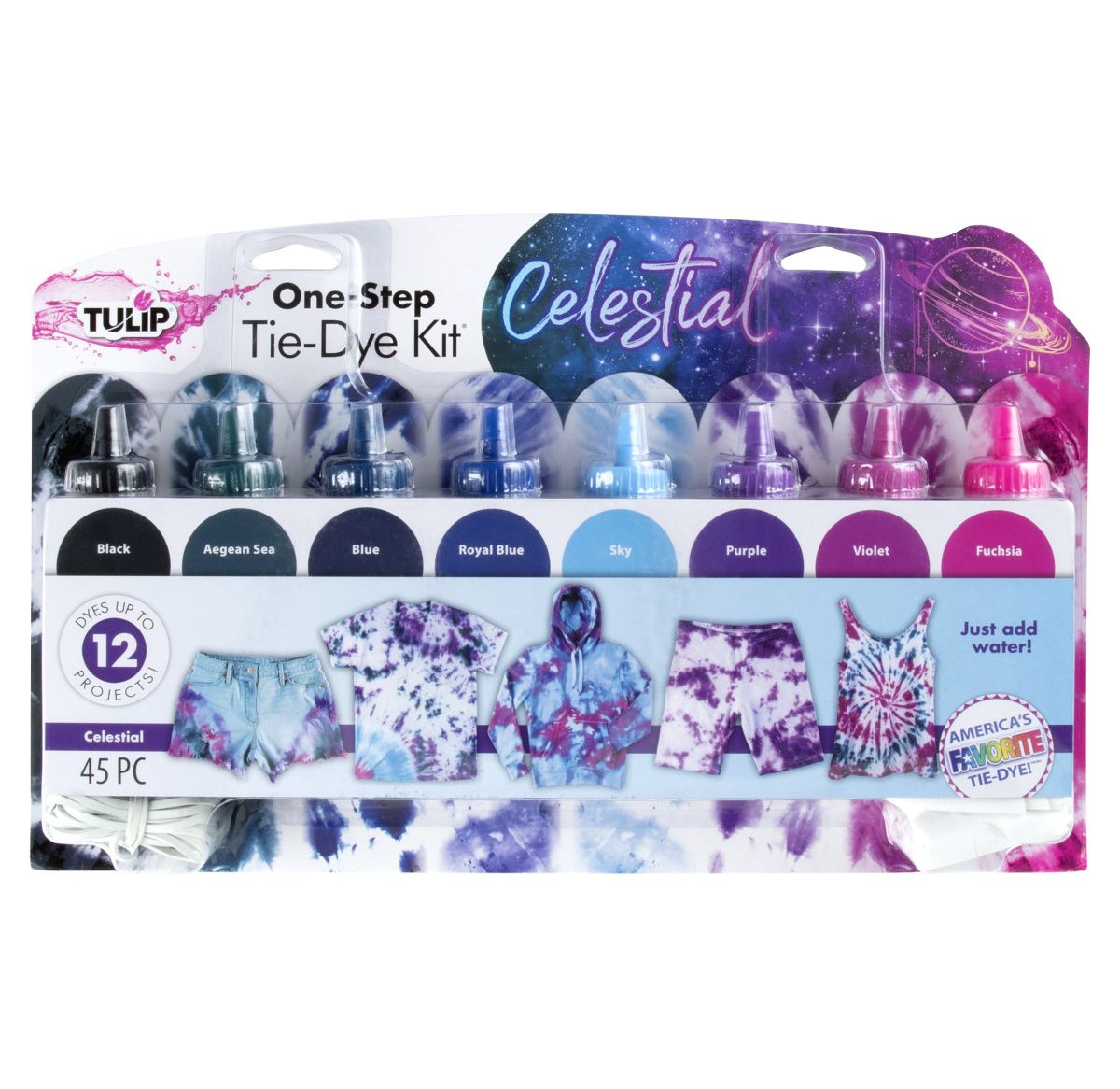 Tulip one-step tie dye • Tie-dye kit Celestial 45pcs   