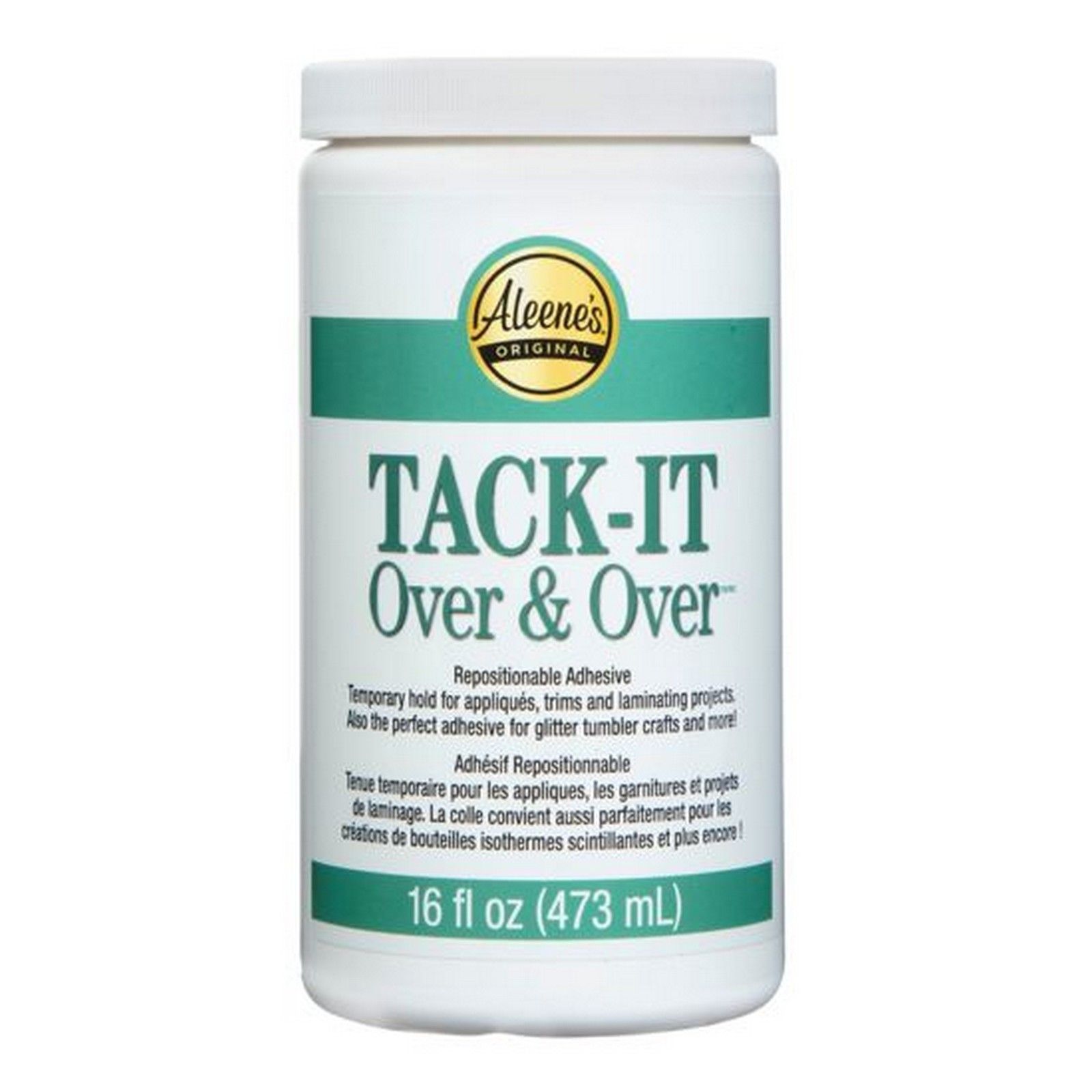 Aleene's • Tack-It Over & Over Repositionable Adhesive 16 fl. oz. Jar