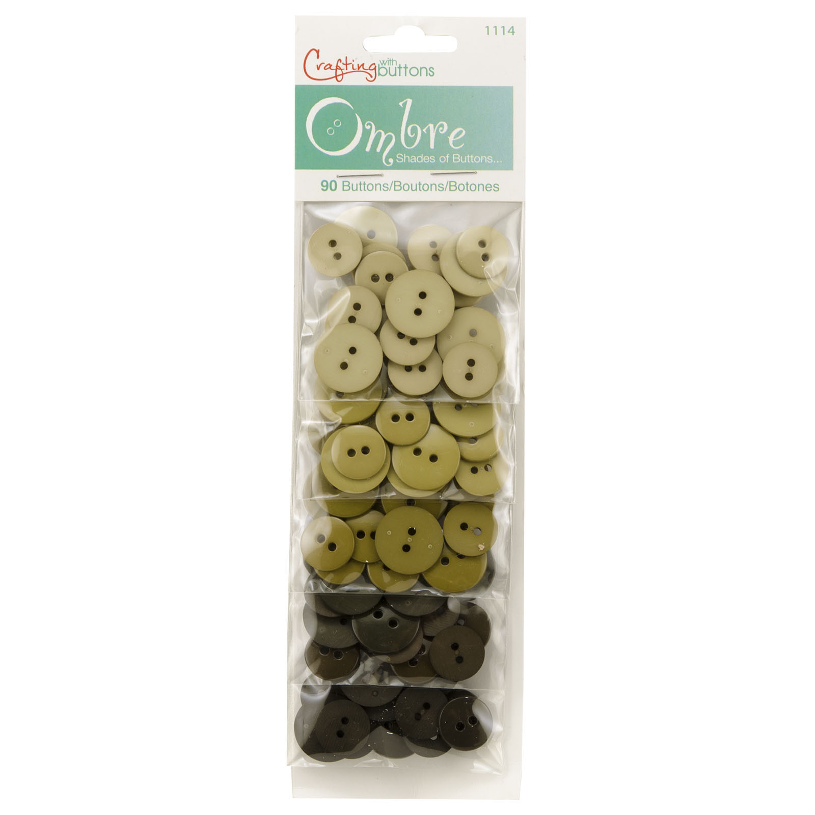 Vaessen Creative • Buttons ombre x90 assortment Taupe