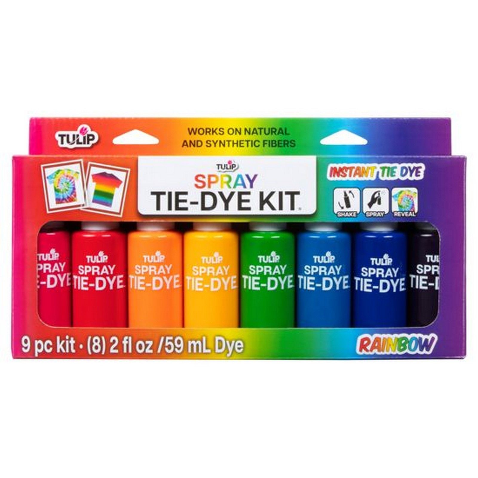 Tulip one-step tie dye • Spray dye Rainbow