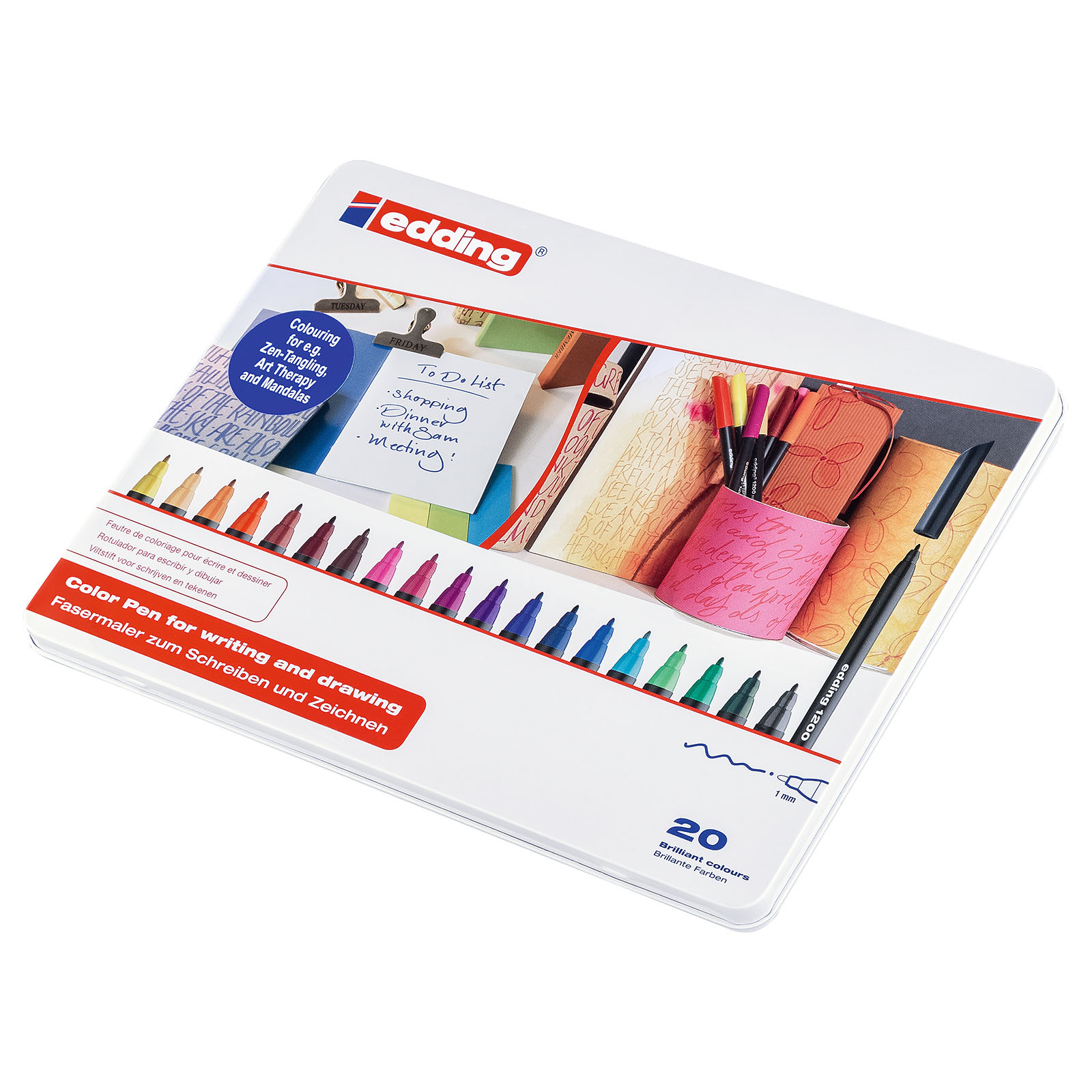 Edding 1200 • Colour pen fine 0.5-1mm Assortment 20pcs