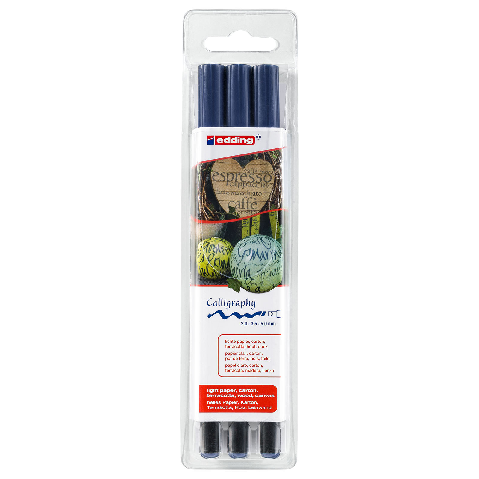 Edding 1255 • Calligraphy Pen Assortment 3pcs Steel blue