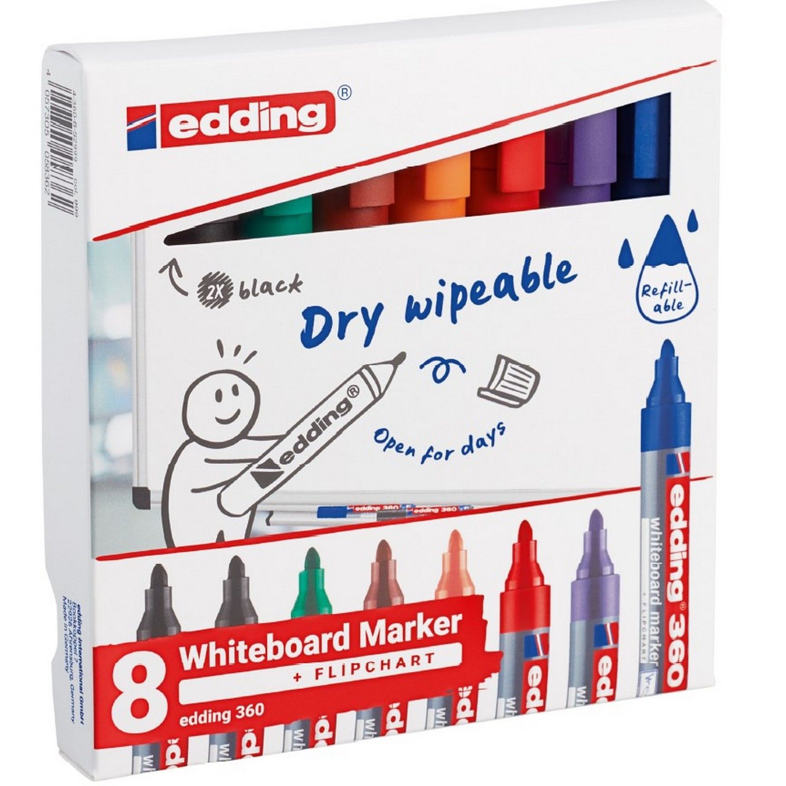 Edding 360 • Whiteboard marker 1.5-3mm Assorti 8pcs