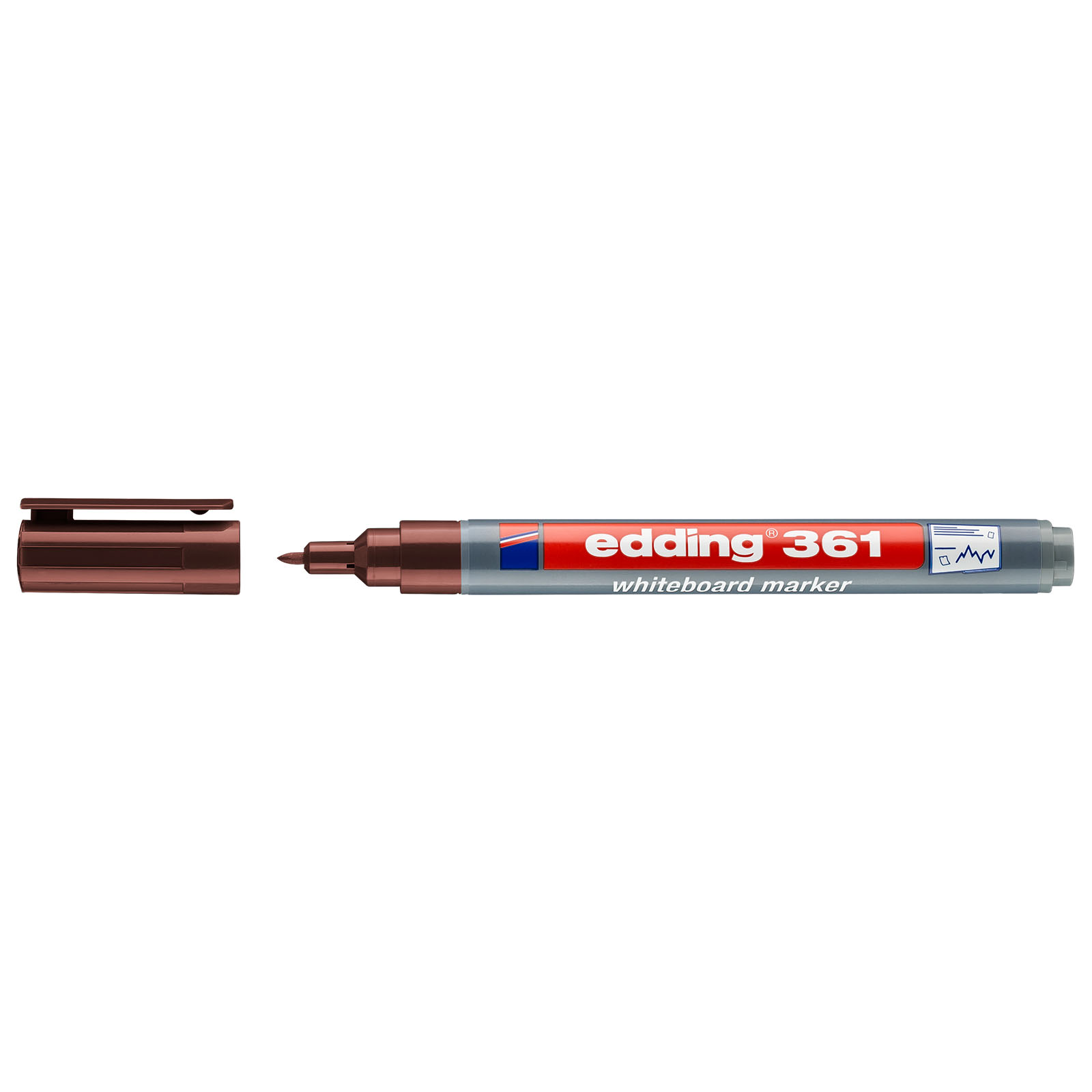 Edding 361 • Whiteboard marker 1mm Bruin