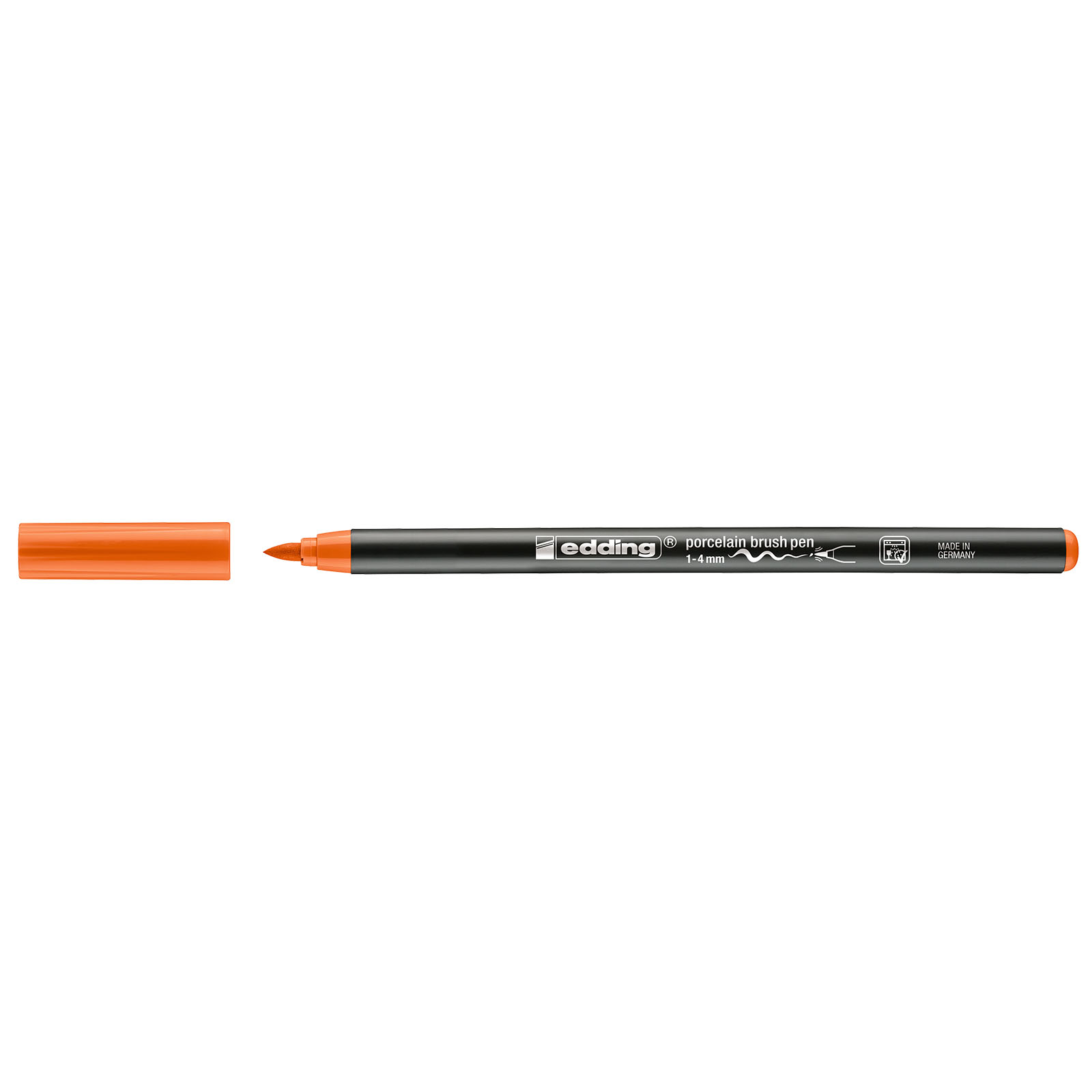 Edding 4200 • Rotulador con punta de pincel para porcelana 1-4mm Naranja