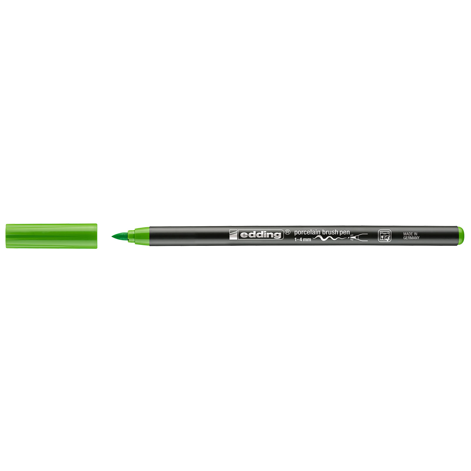 Edding 4200 • Rotulador con punta de pincel para porcelana 1-4mm Verde claro