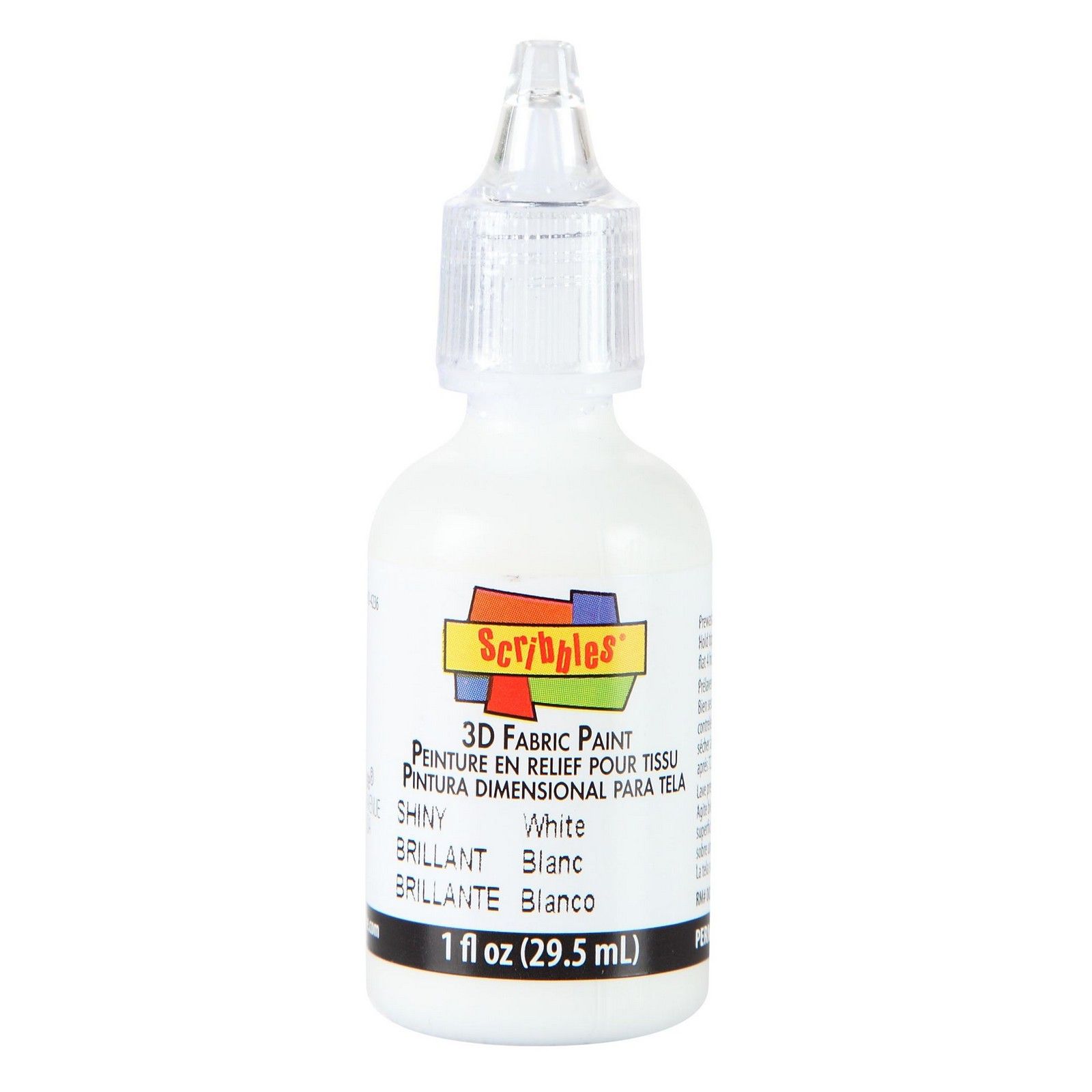 Scribbles • 3D Fabric Paint Shiny 29.5ml White