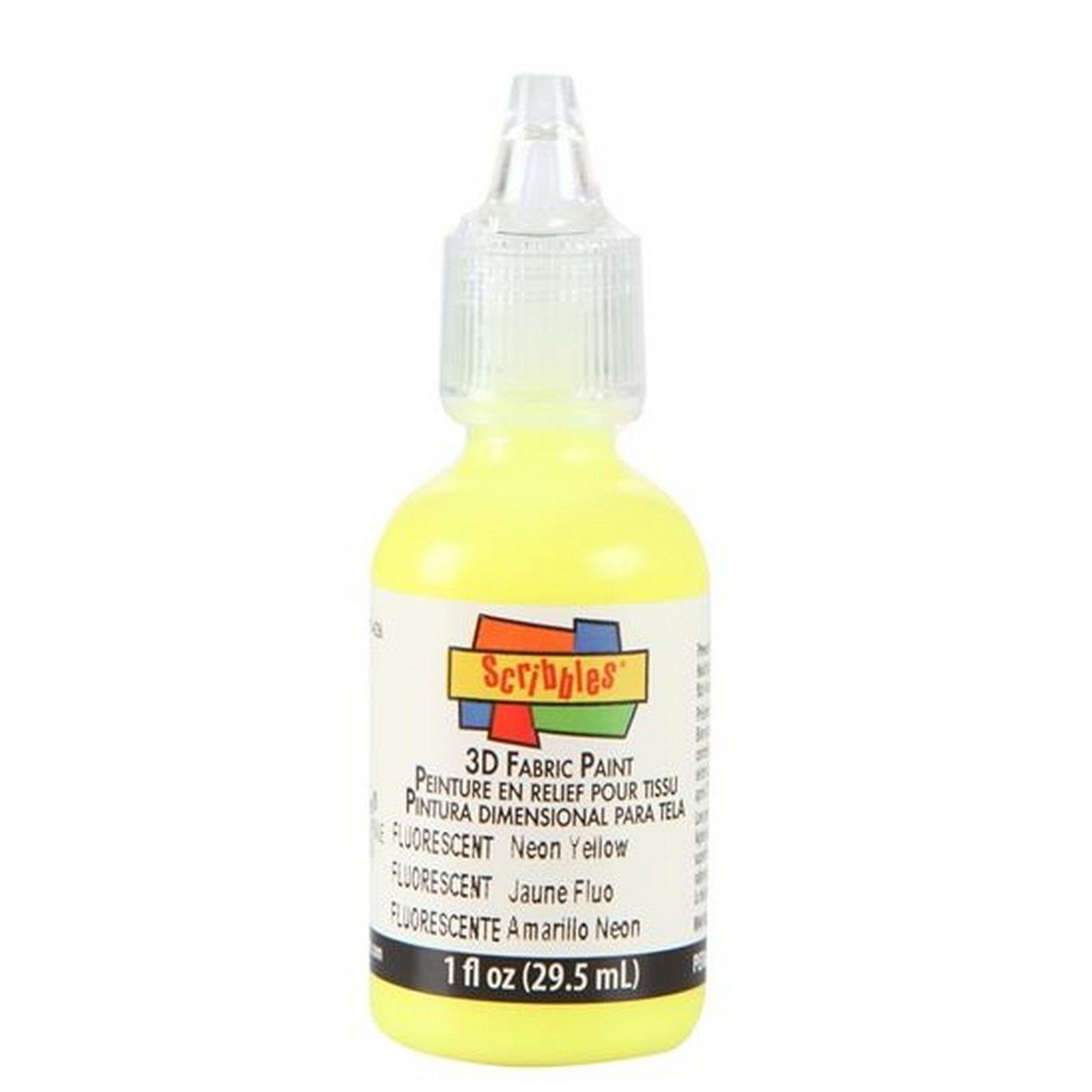 Scribbles • 3D Fabric Paint Neon 29.5ml Yellow