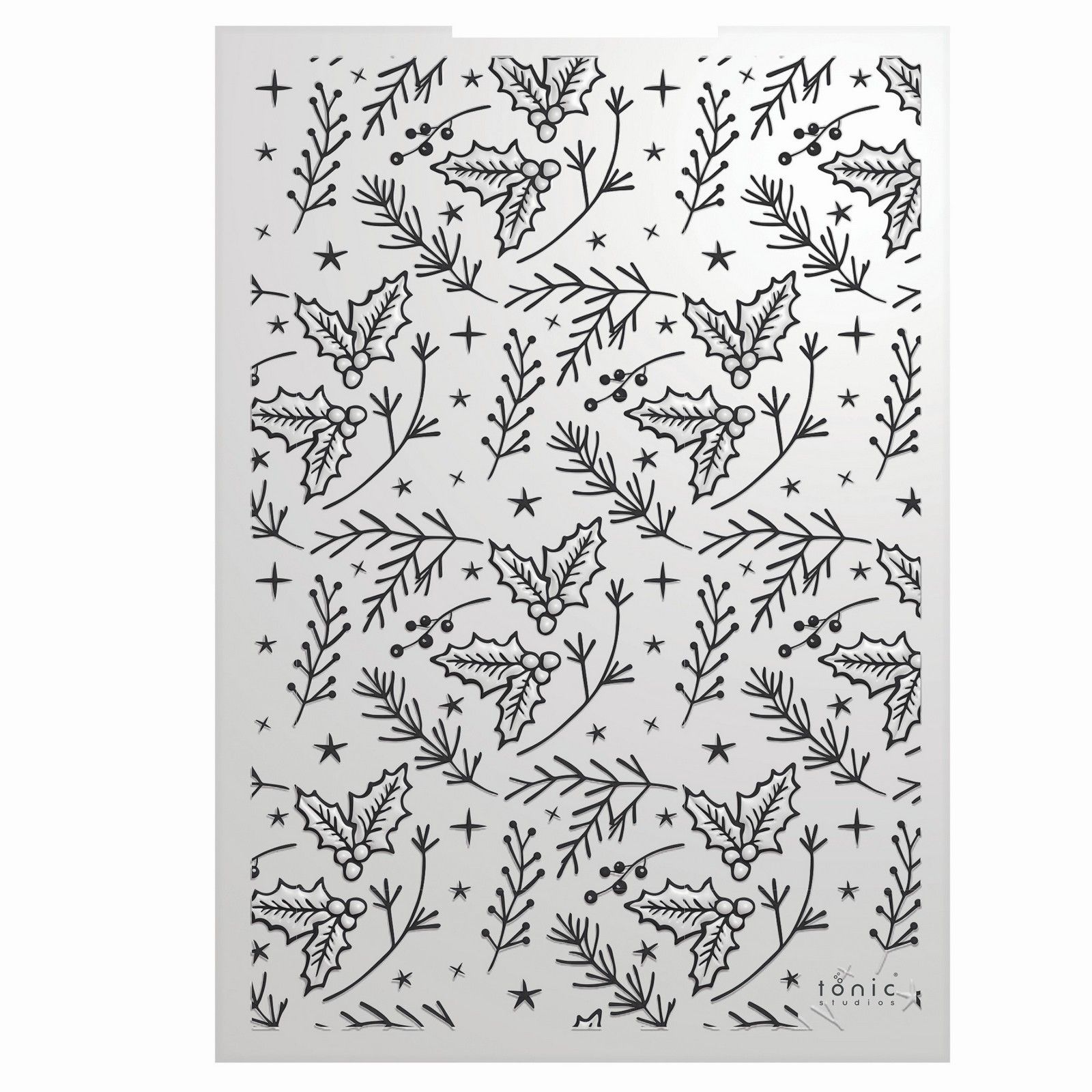 Tonic Studios • Timeless Tidings Mistletoe Shower 3d Embossing Folder