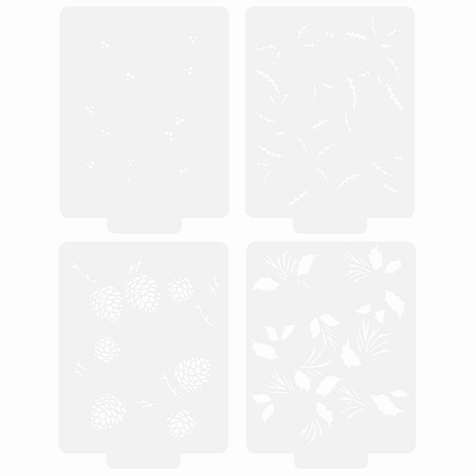 Tonic Studios • Timeless Tidings 4 Stencil Set