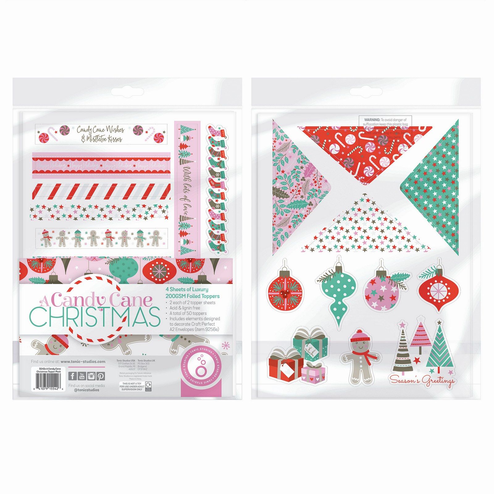 Tonic Studios • A Candy Cane Christmas Topper Set