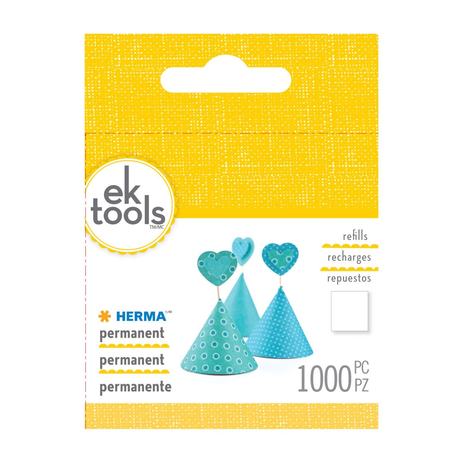 EK Tools • Permanent adhesive squares refills 1000pcs