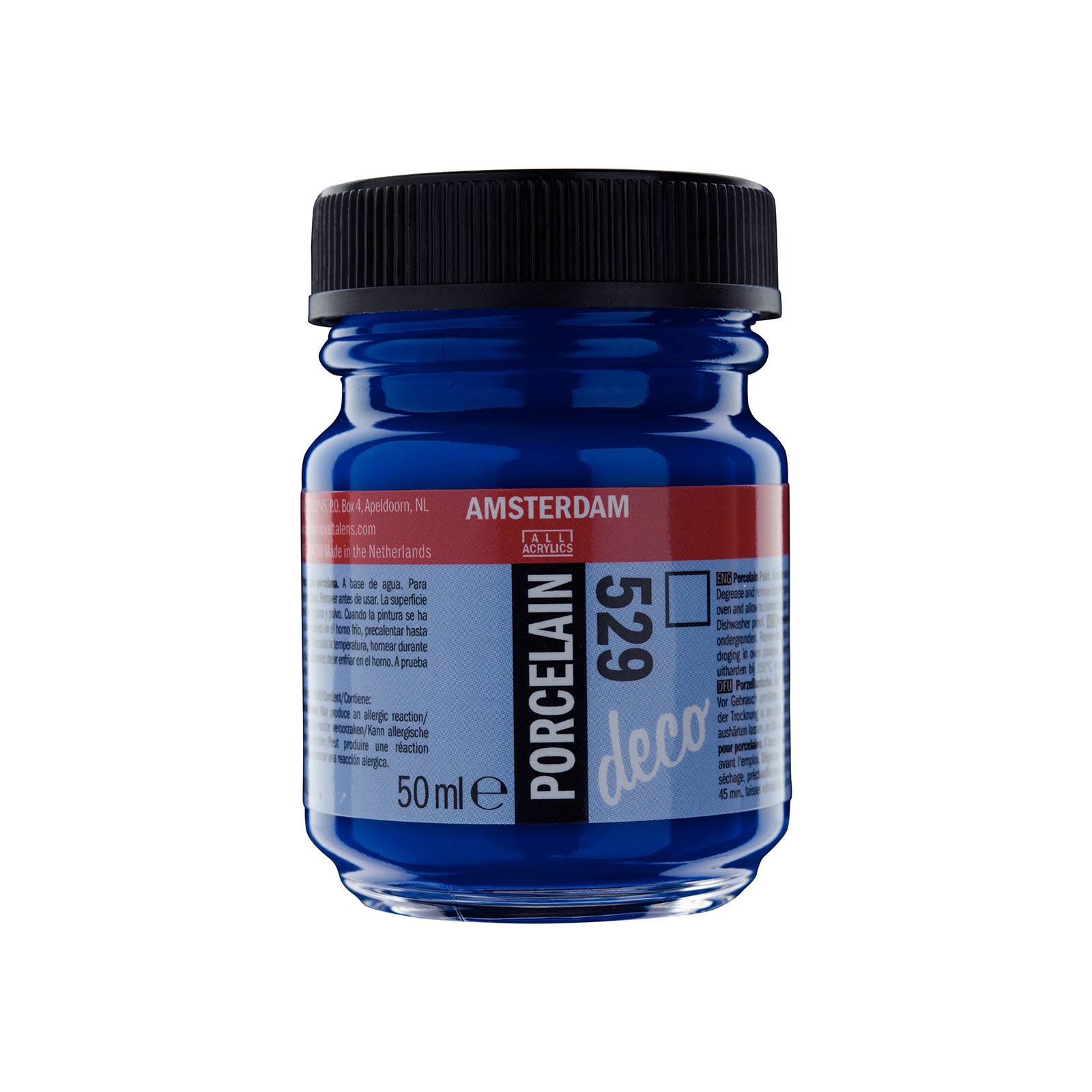 Amsterdam • Porcelain Paint Bottle 50ml Mediterranean Blue 529