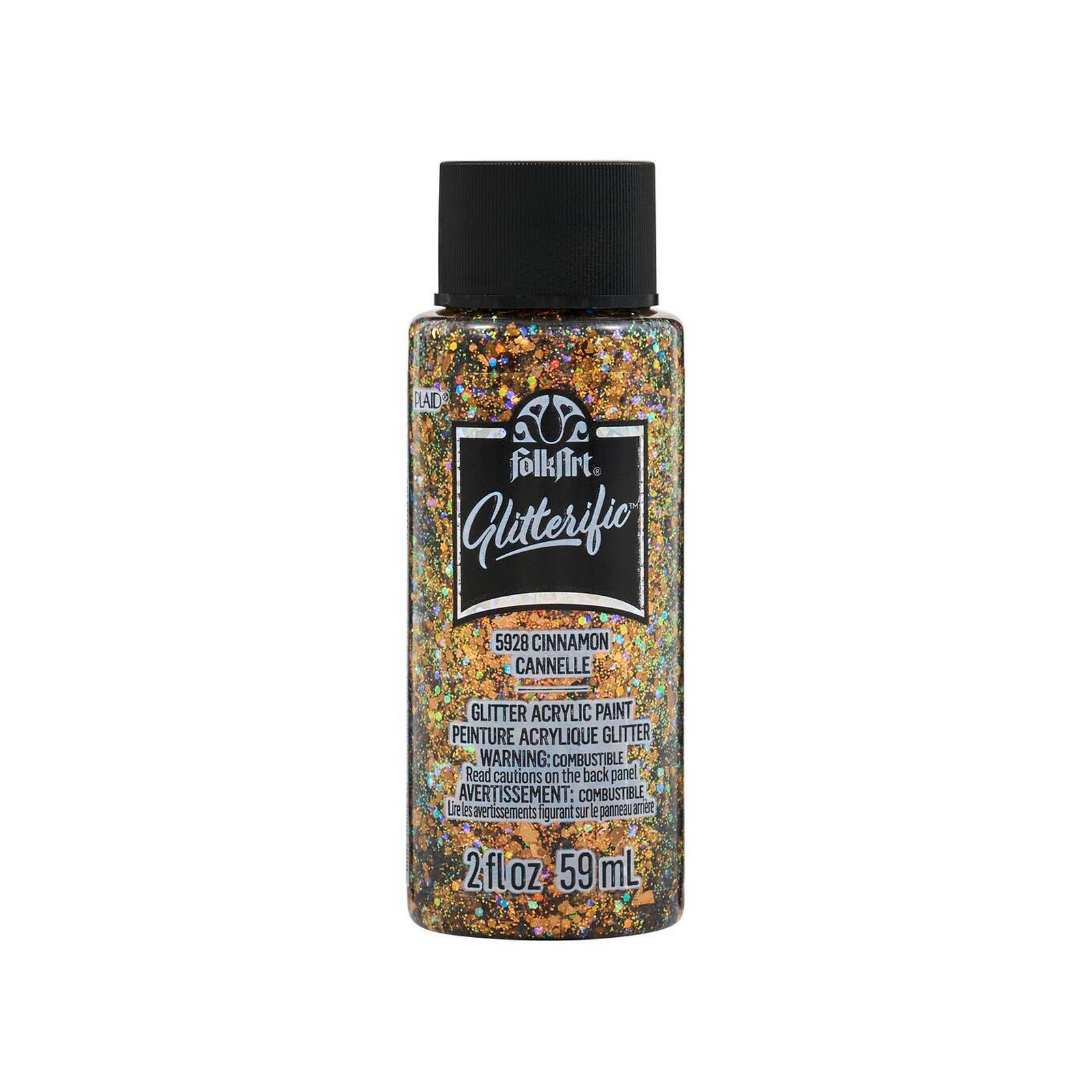 Folkart • Glitterific Acrylic Paint Cinnamon 59ml