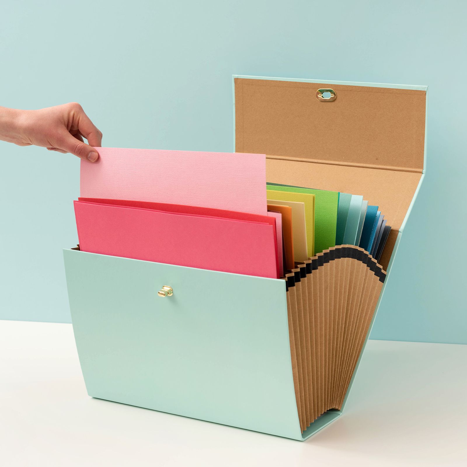 12X12 Scrapbook Paper Storage Organizer -Set Of 3 Expanding Paper