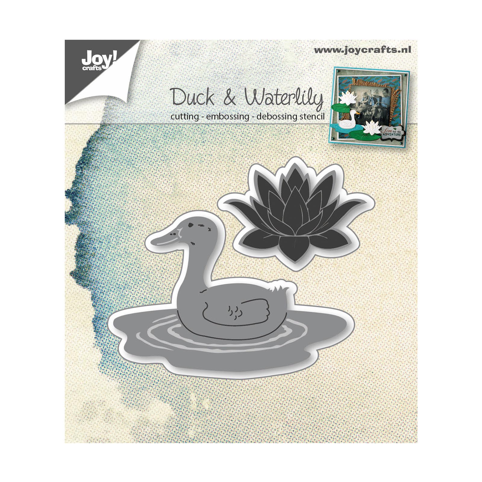 Joy!Crafts • Cut- embos- debosstencil Duck & Water lily