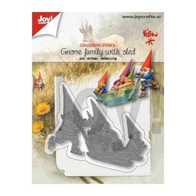 Joy!Crafts • Cut- embos- debosstencil Poortvliet Gnome family
