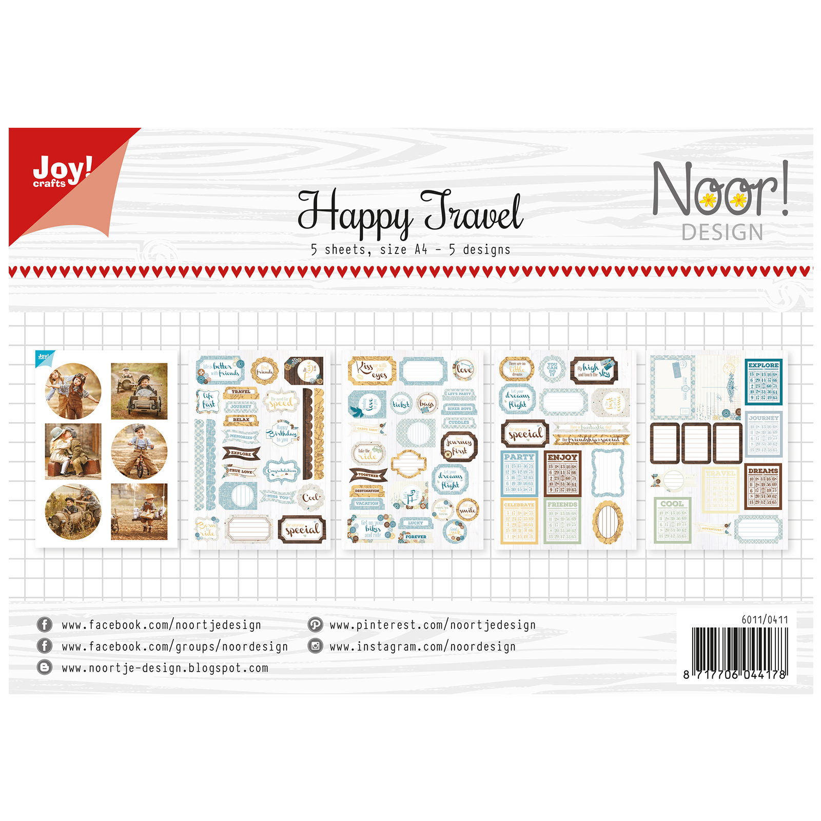 Joy!Crafts • Cut sheets A4 Noor Happy travel