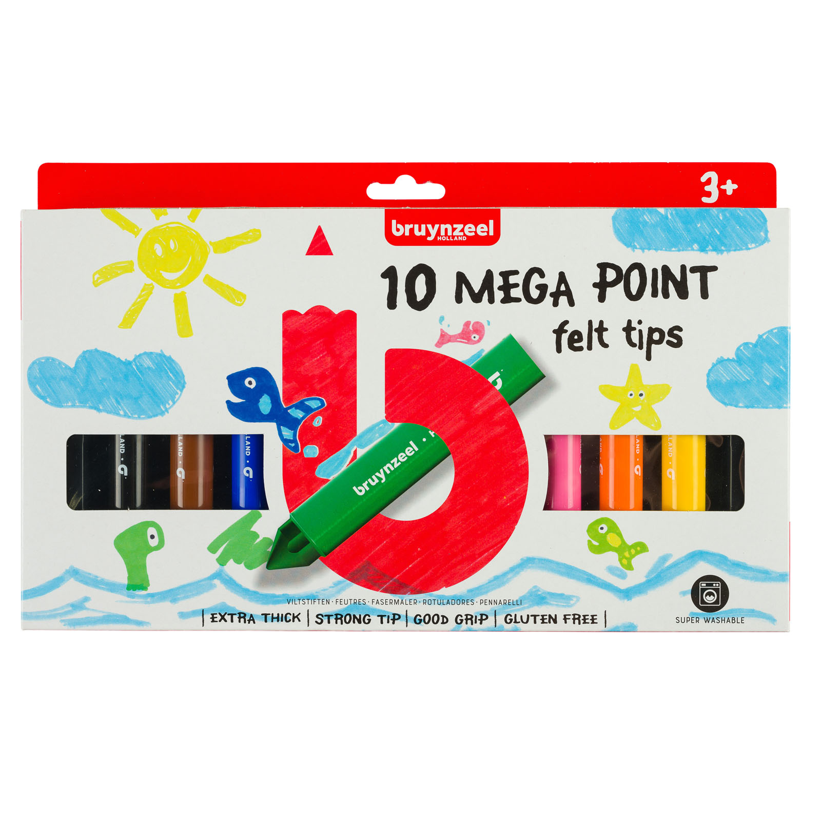 Bruynzeel • Megapoint-Set 10 für Kinder-Filzstifte