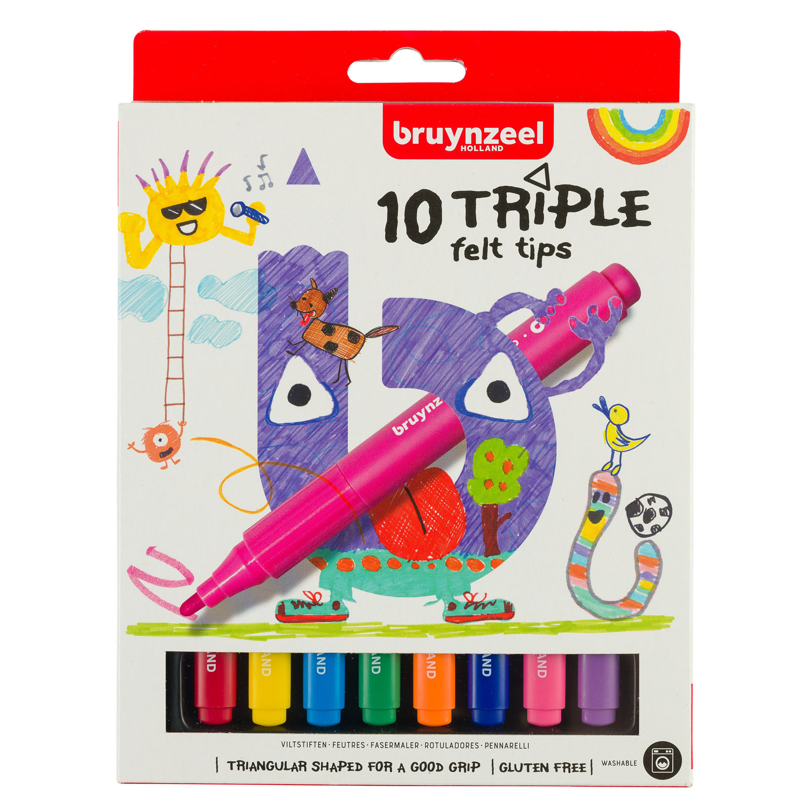 Bruynzeel • Set triplo di pennarelli per bambini 10