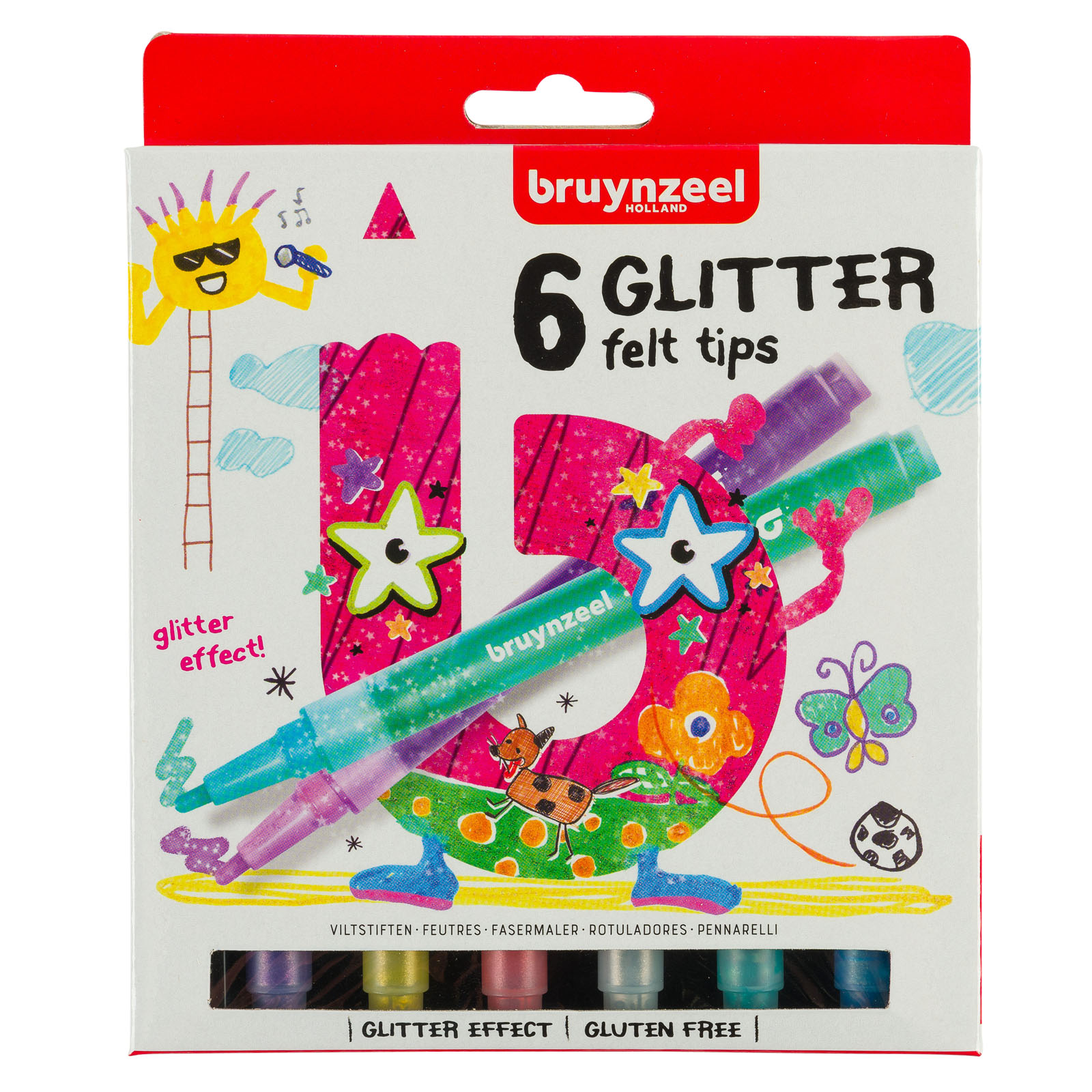 Bruynzeel • Kids glitter viltstiften set