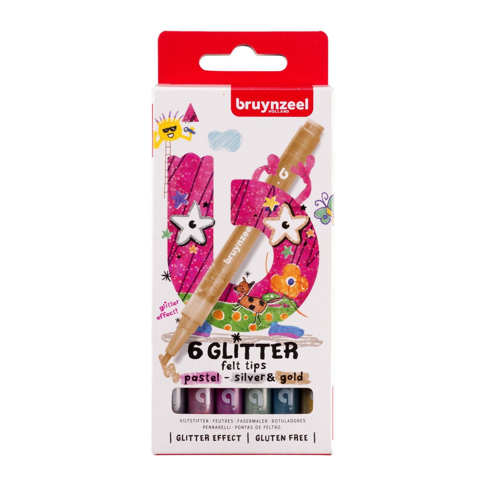 Bruynzeel • Set de puntas de fieltro brillante Pastel 6