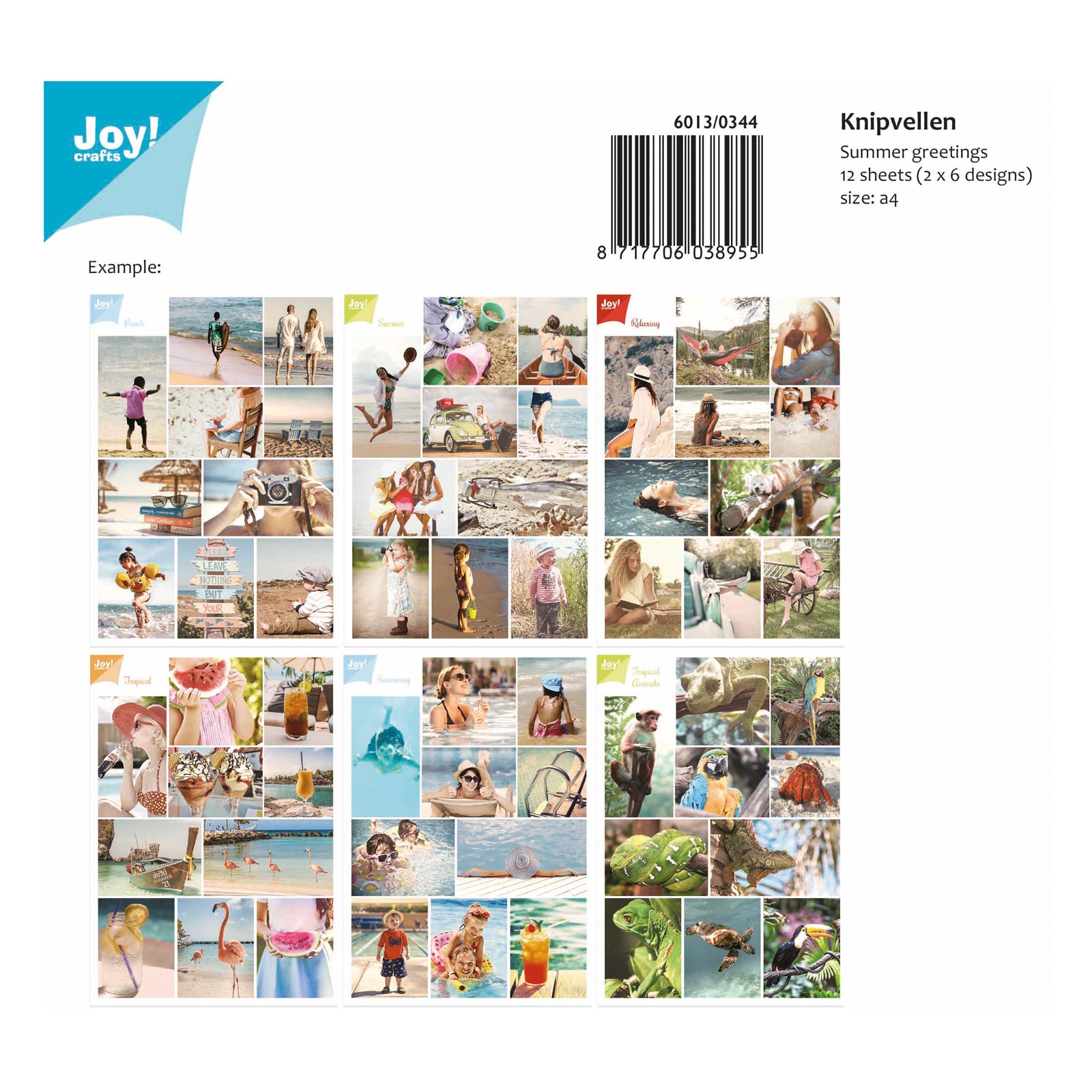 Joy!Crafts • Cut sheets A4 2x6pcs Summer greetings