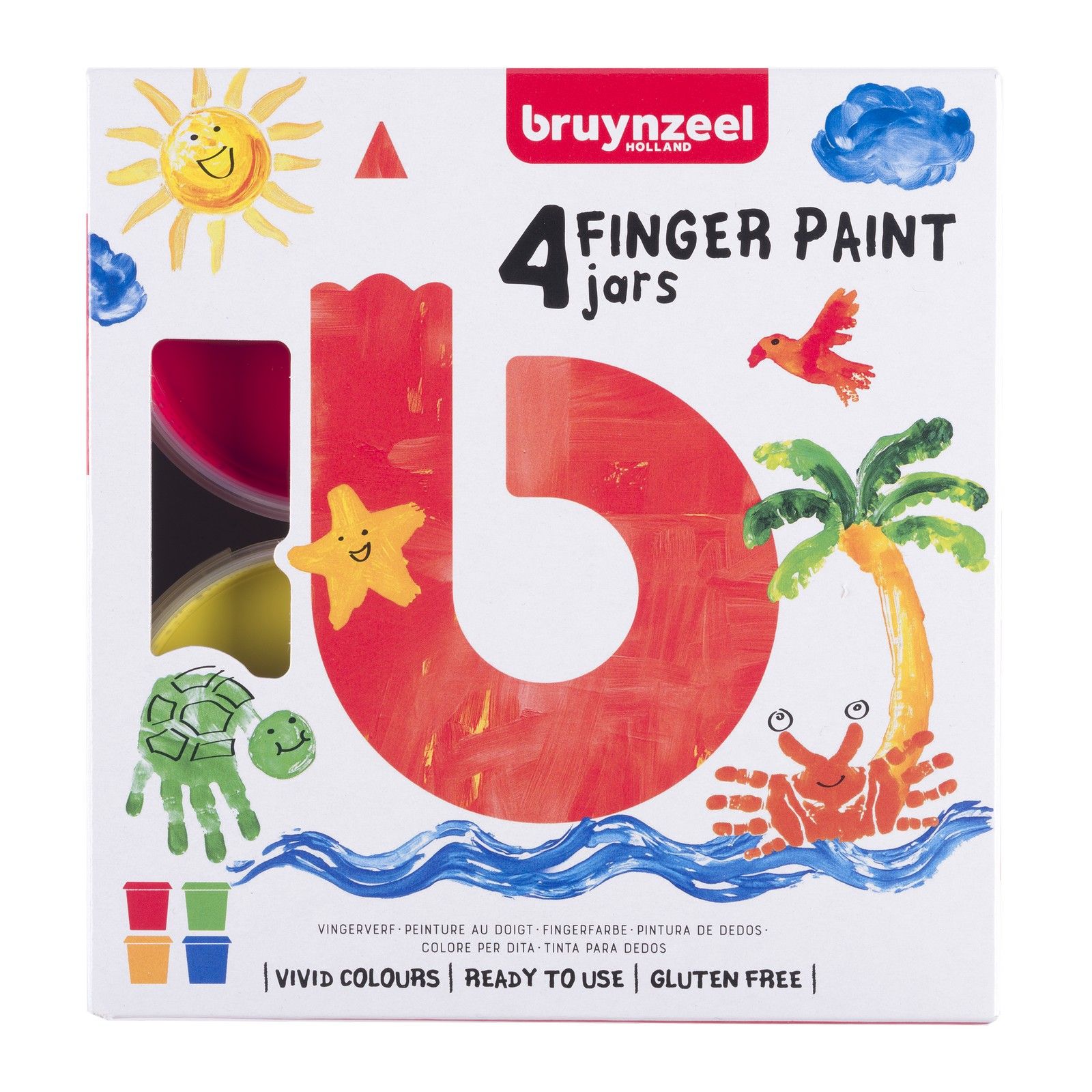Bruynzeel • Set de peinture au doigt à base d'eau 4 x85ml