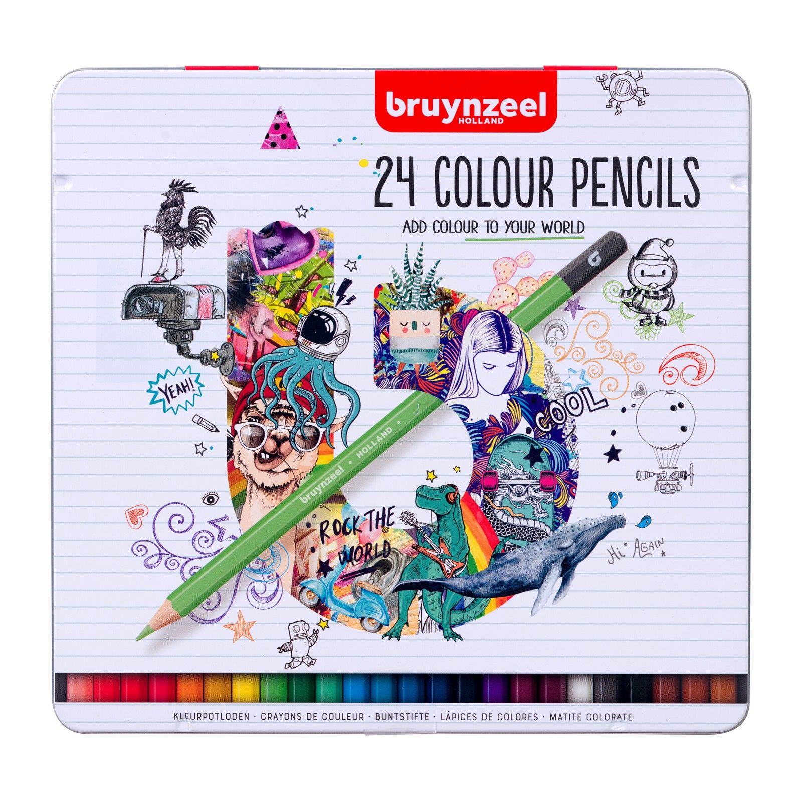Bruynzeel • Kleurpotloden Blik 24 Kleuren