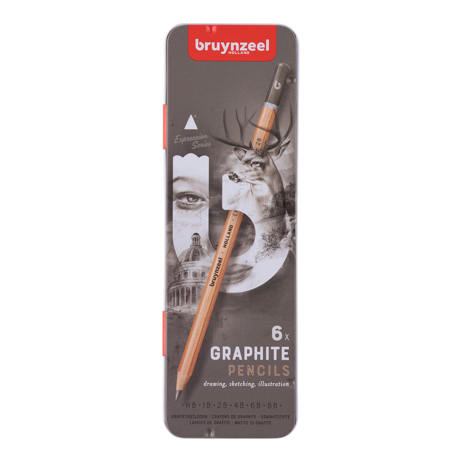 Bruynzeel • Expression Graphite Pencils Tin 6