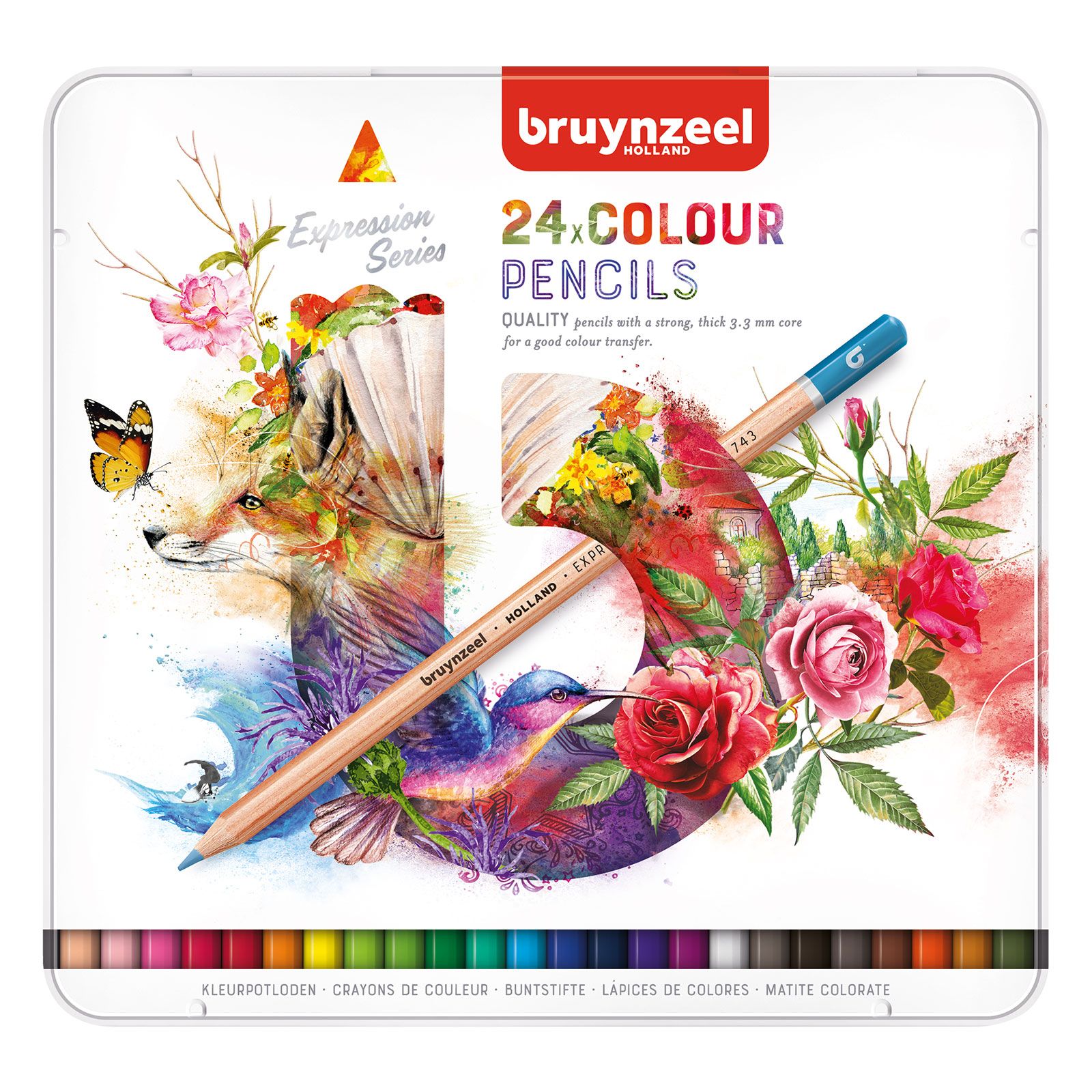 Bruynzeel • Estuche de 24 lápices de color Expression