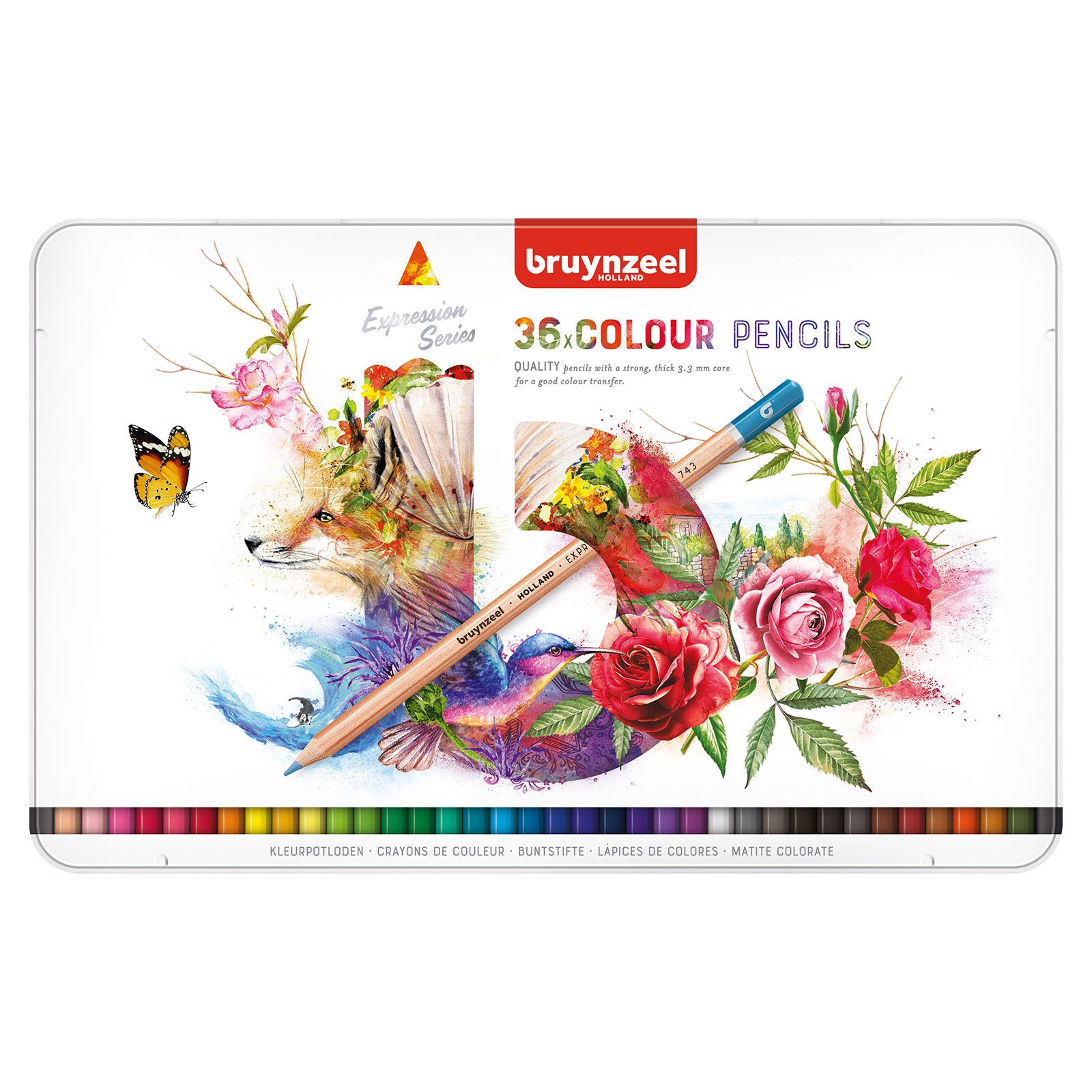 Bruynzeel • Estuche de 36 lápices de color Expression