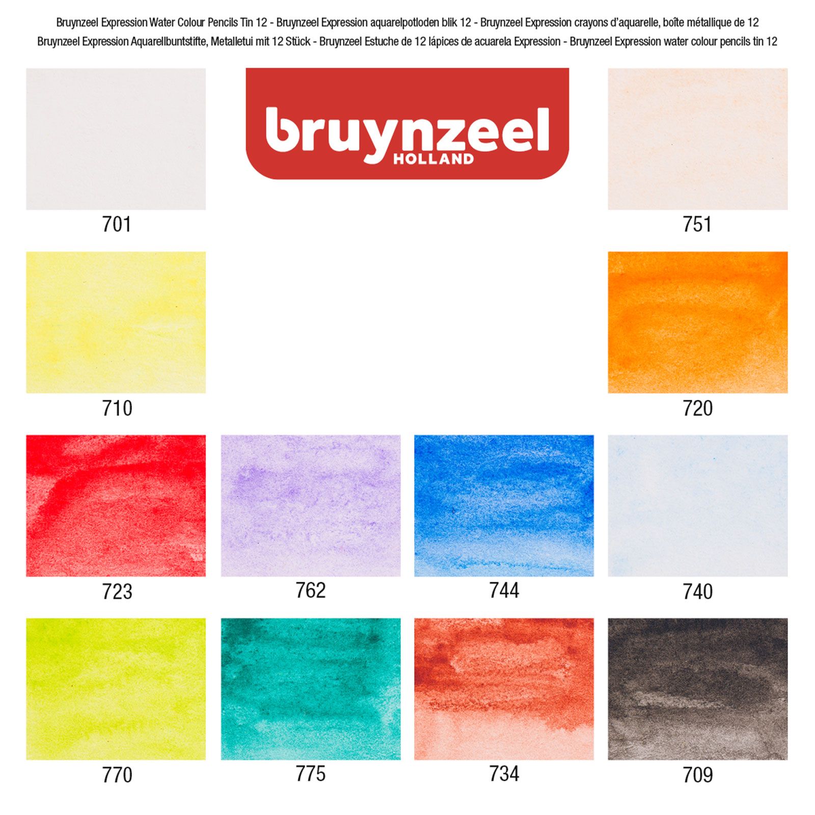 Bruynzeel Expression Watercolor Pencils 24 Color Set