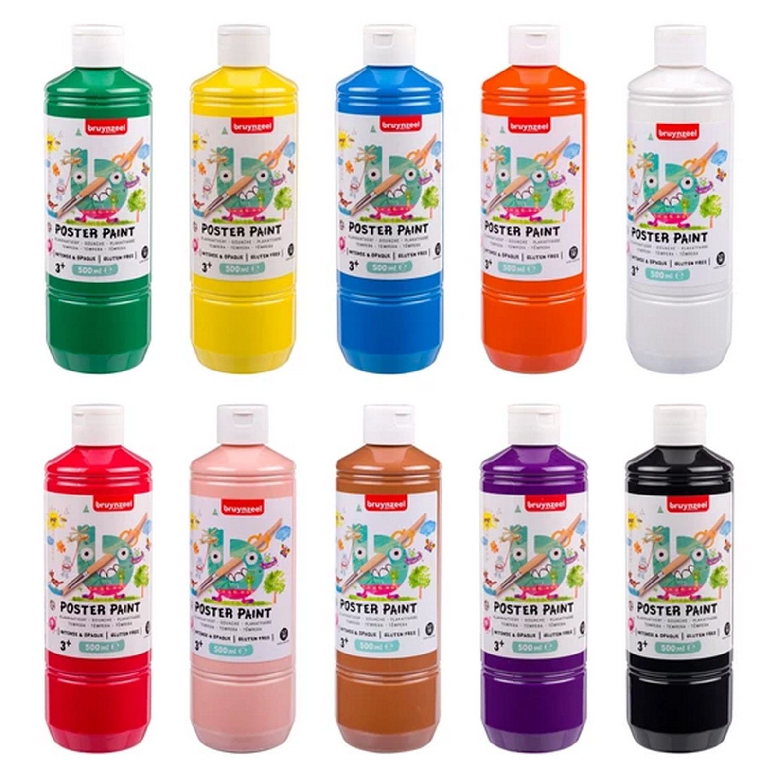 Bruynzeel • Gouache Poster Paint 10x 500ml sortiert