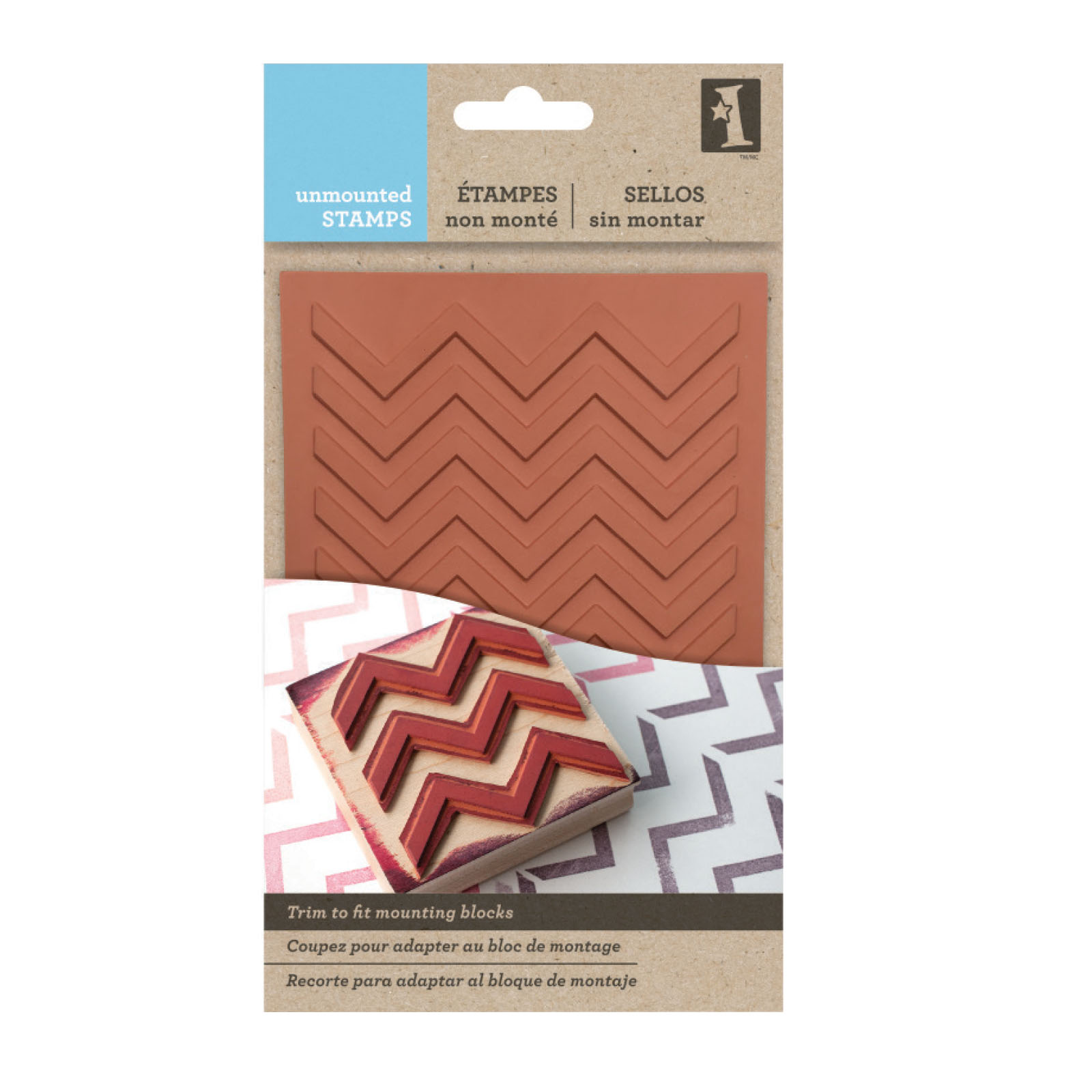 Inkadinkado • Chevron Pattern Unmounted Rubber