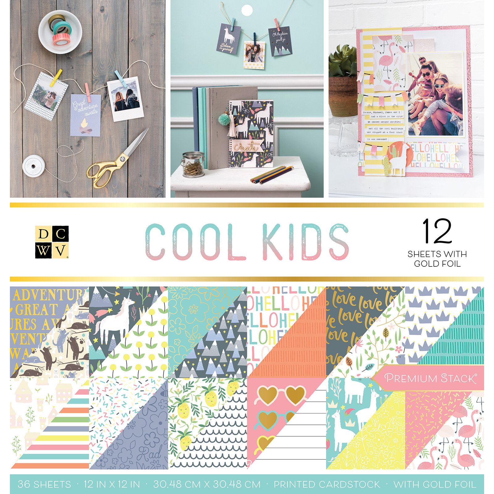 DCWV • 12x12" cool kids 36 sheets