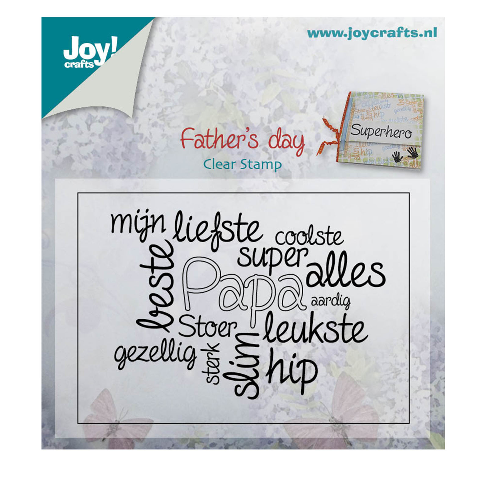 Joy!Crafts • Sello transparente Dutch "Teksten Papa"