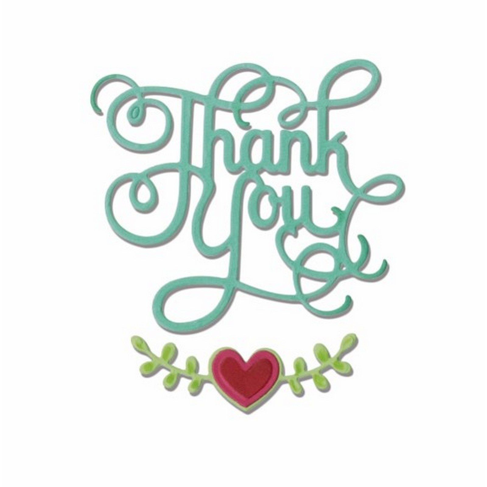 Sizzix • Thinlits Die Set Thank You with Hearts 3pcs