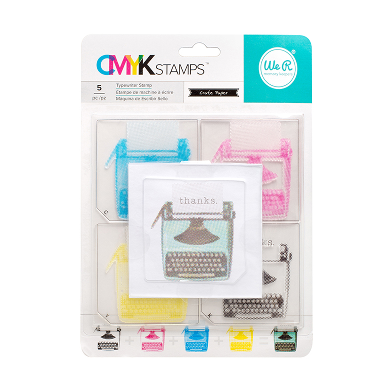 We R Makers • CMYK Stamp kit Typewriter