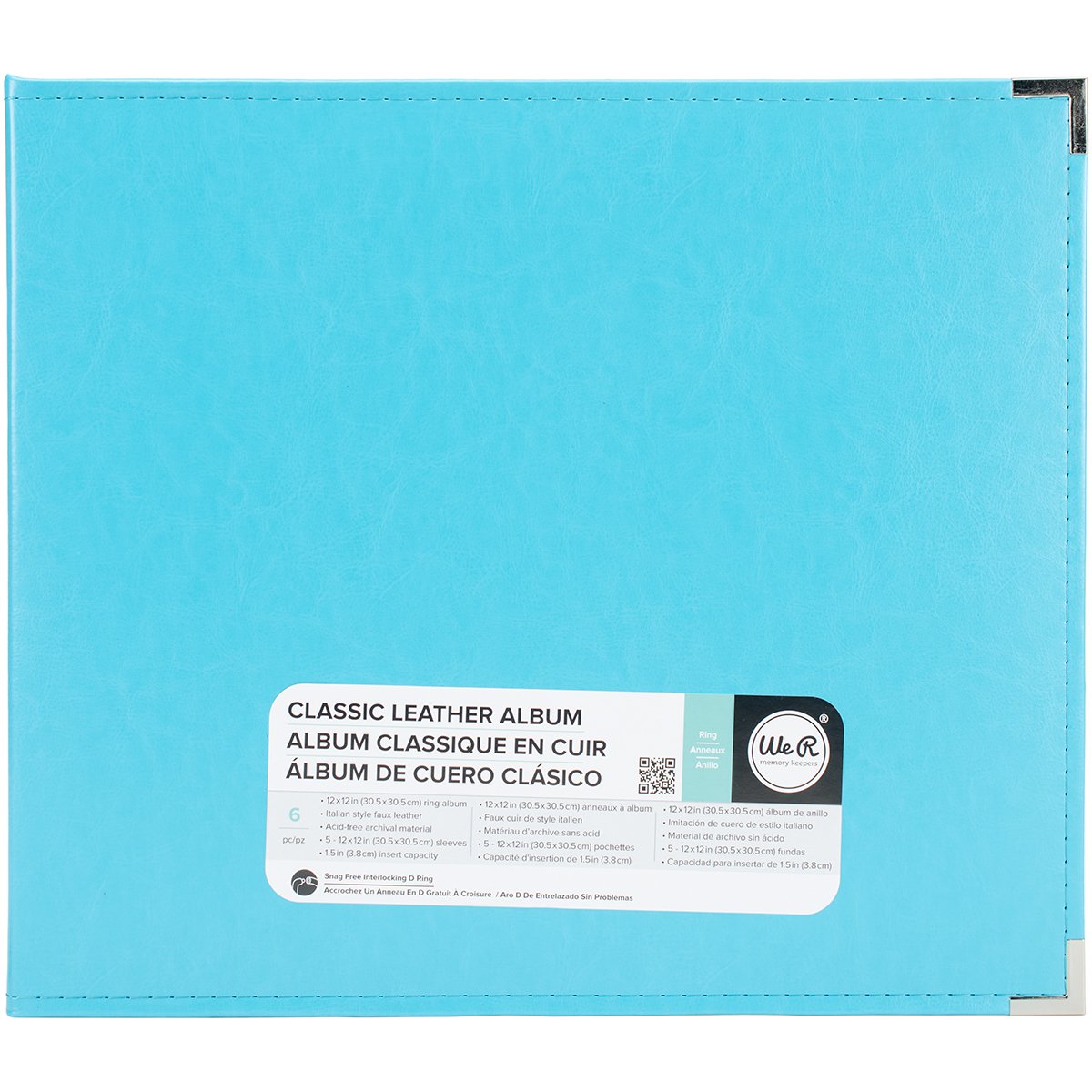 We R Makers • Classic Leather Ring Album Aqua 30,5x30,5cm