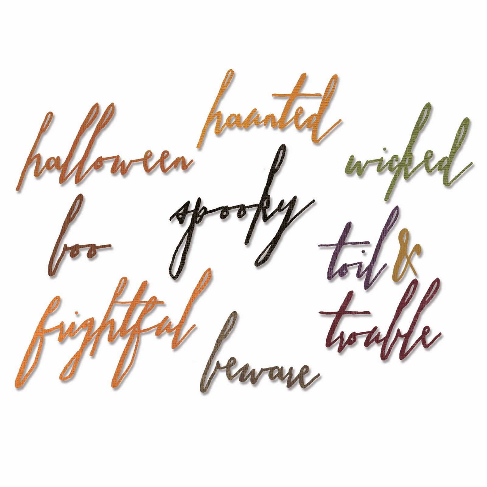 Sizzix • Thinlits Die Set Classic Halloween Handwriting by Tim Holtz 10pcs