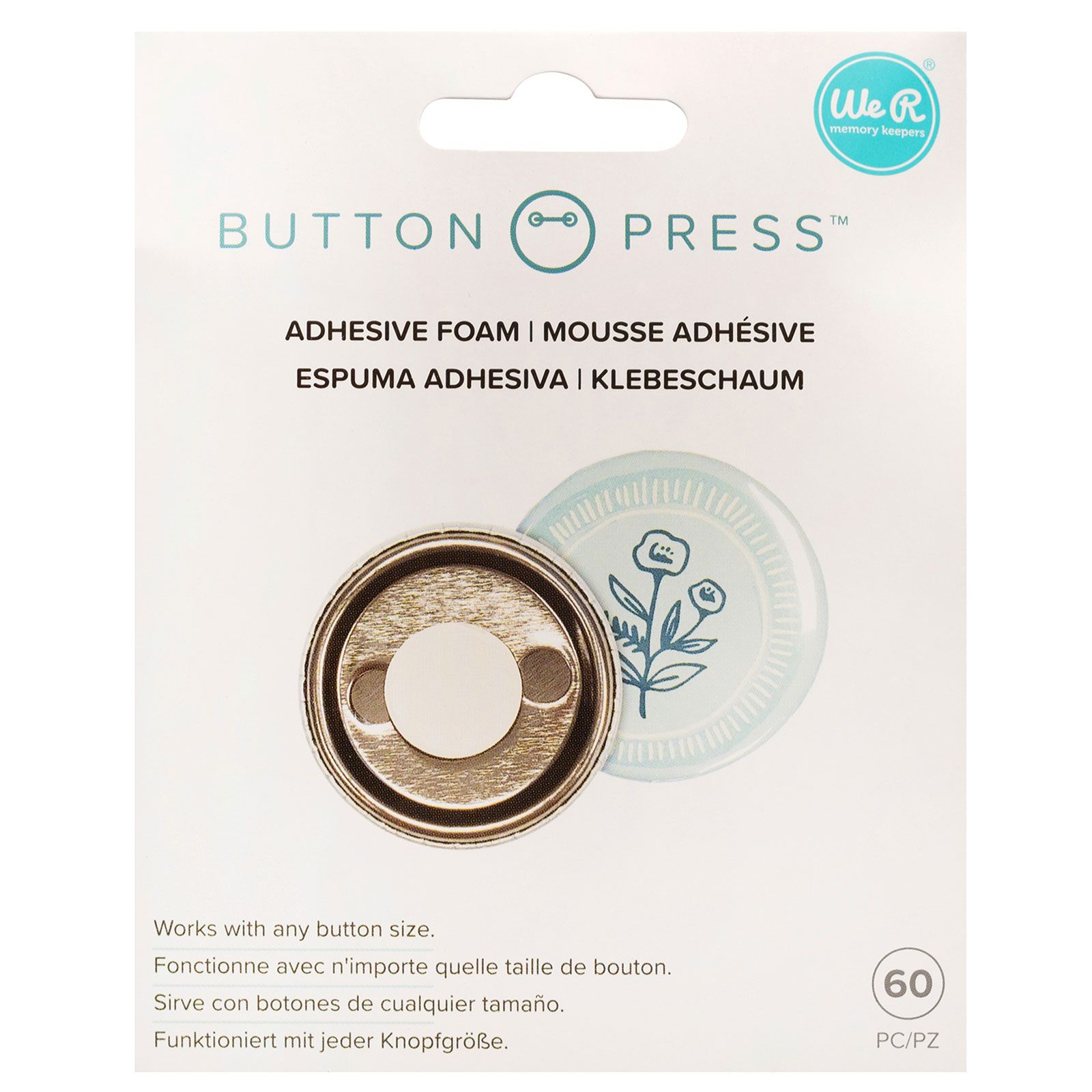 We R Makers • Button press Klebeschaum 60Stück