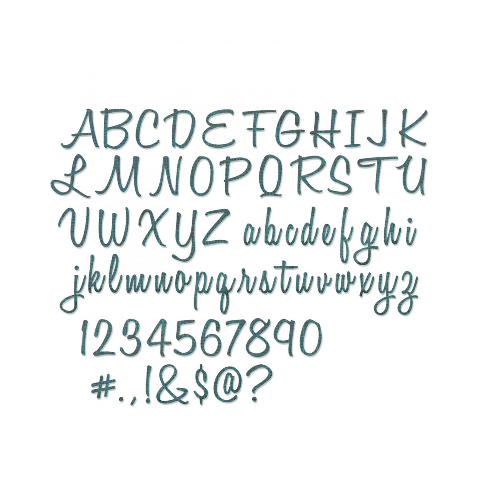 Sizzix • Tim Holtz Thinlits Die Set Alphanumeric Script 1" Tall 69pcs