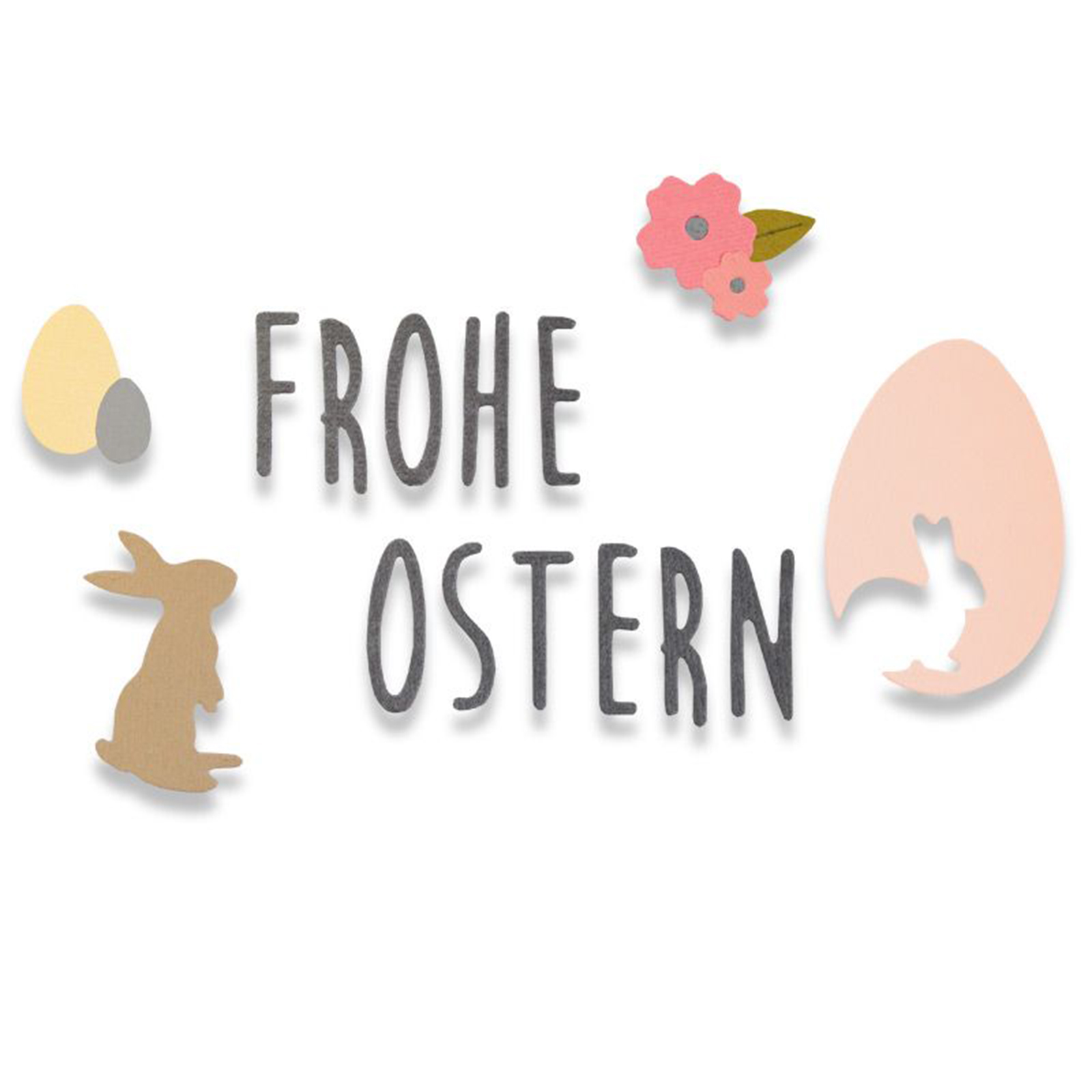 Sizzix • Thinlits snijmal duitse set x9 "Frohe Ostern"